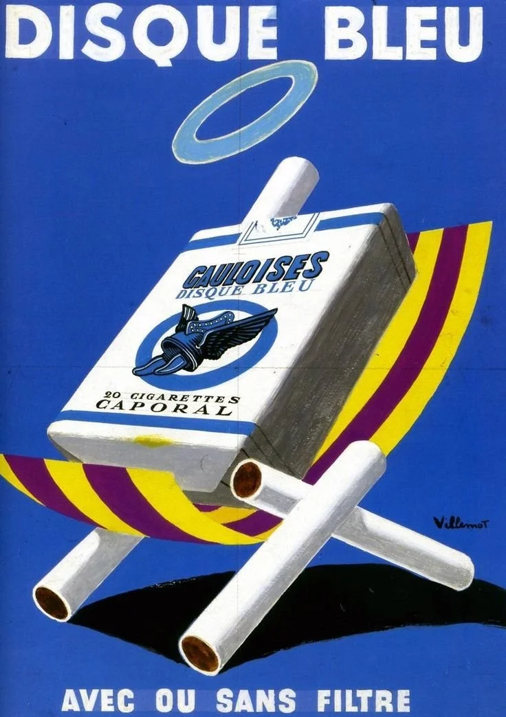 French Cigarette Vintage Poster Print
