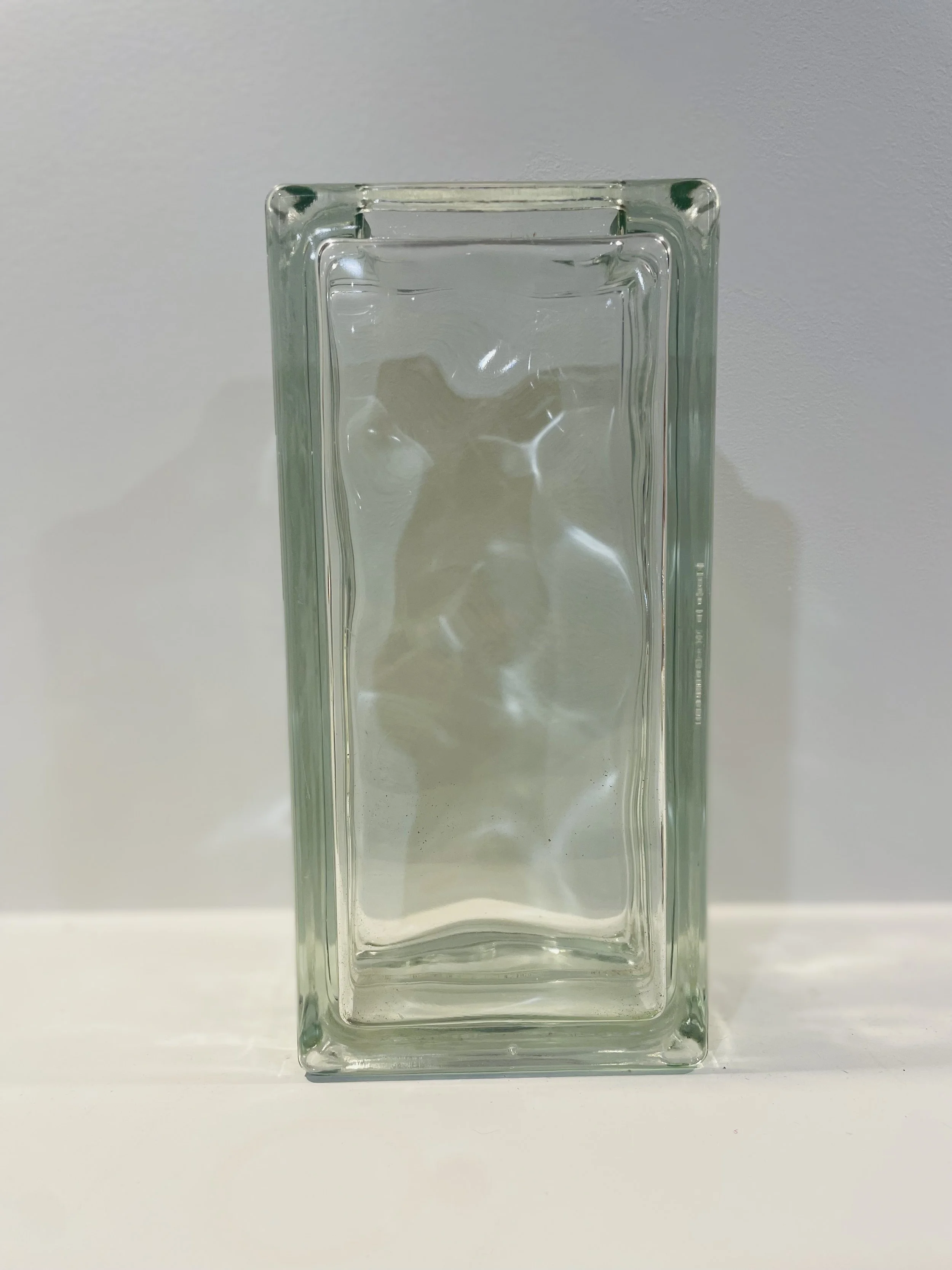 Vintage West German Glass Brick Vase