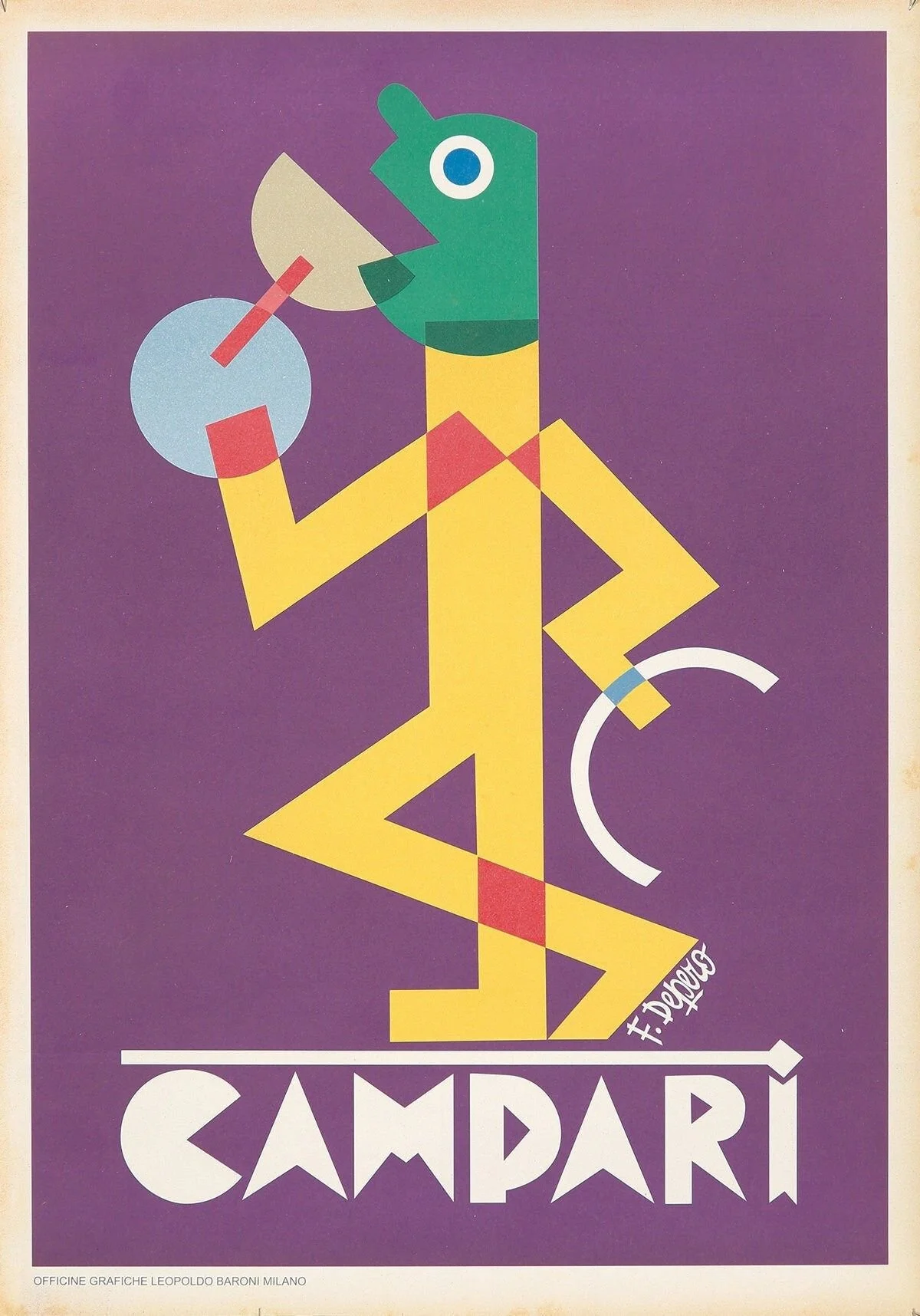 Vintage Campari Viola Advertising Poster Print