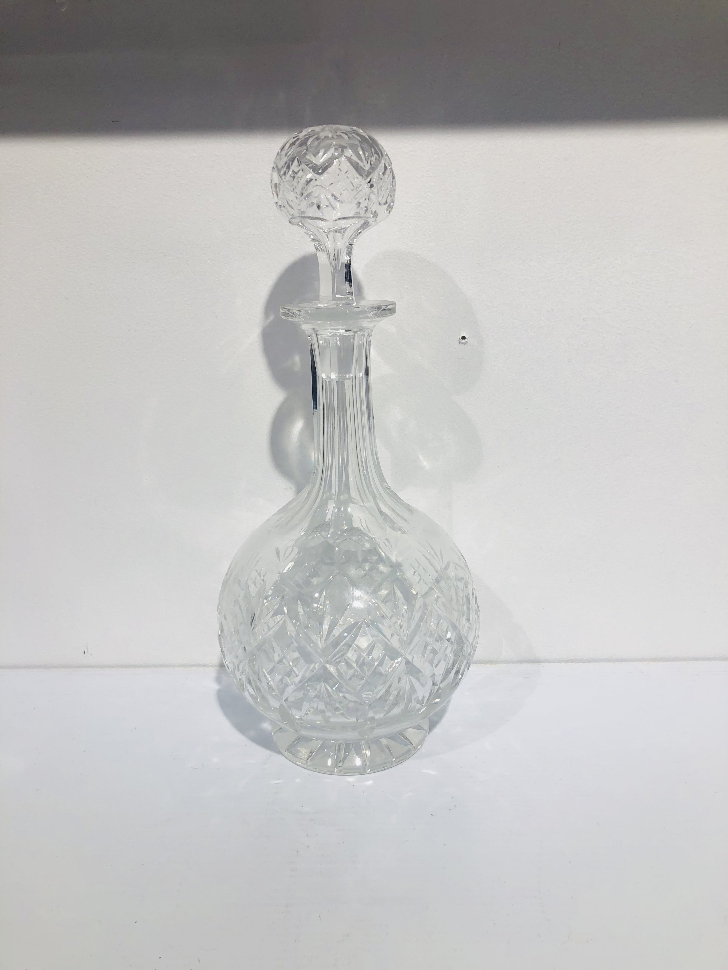 Wide Based Cut Crystal Decanter