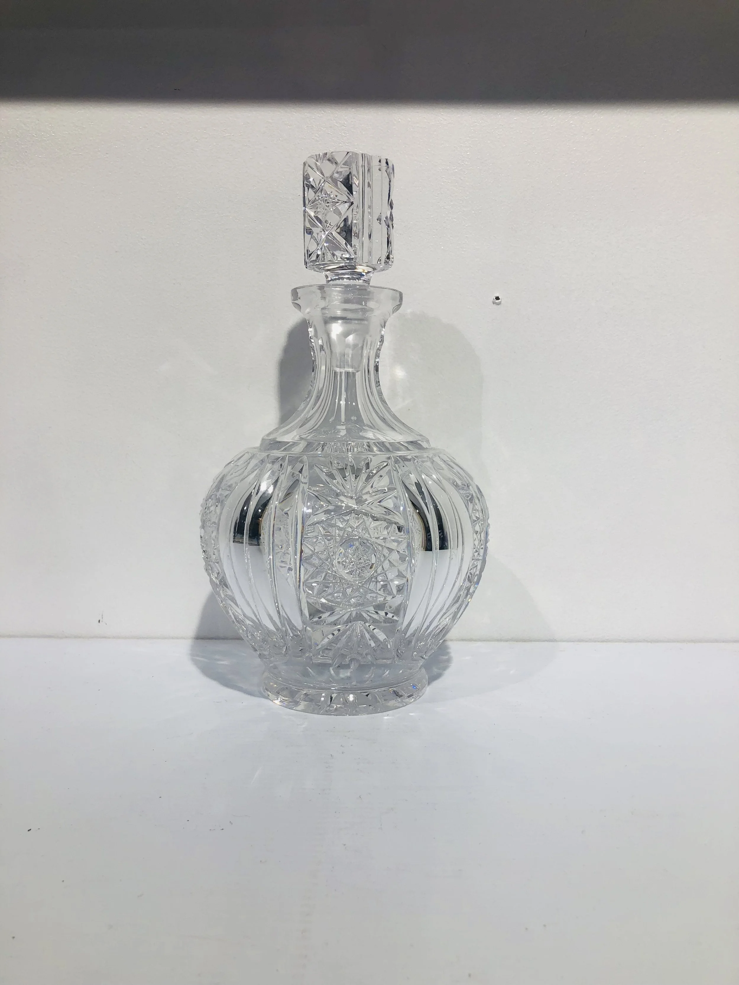 Cut Crystal Decanter with Pineapple Style Design