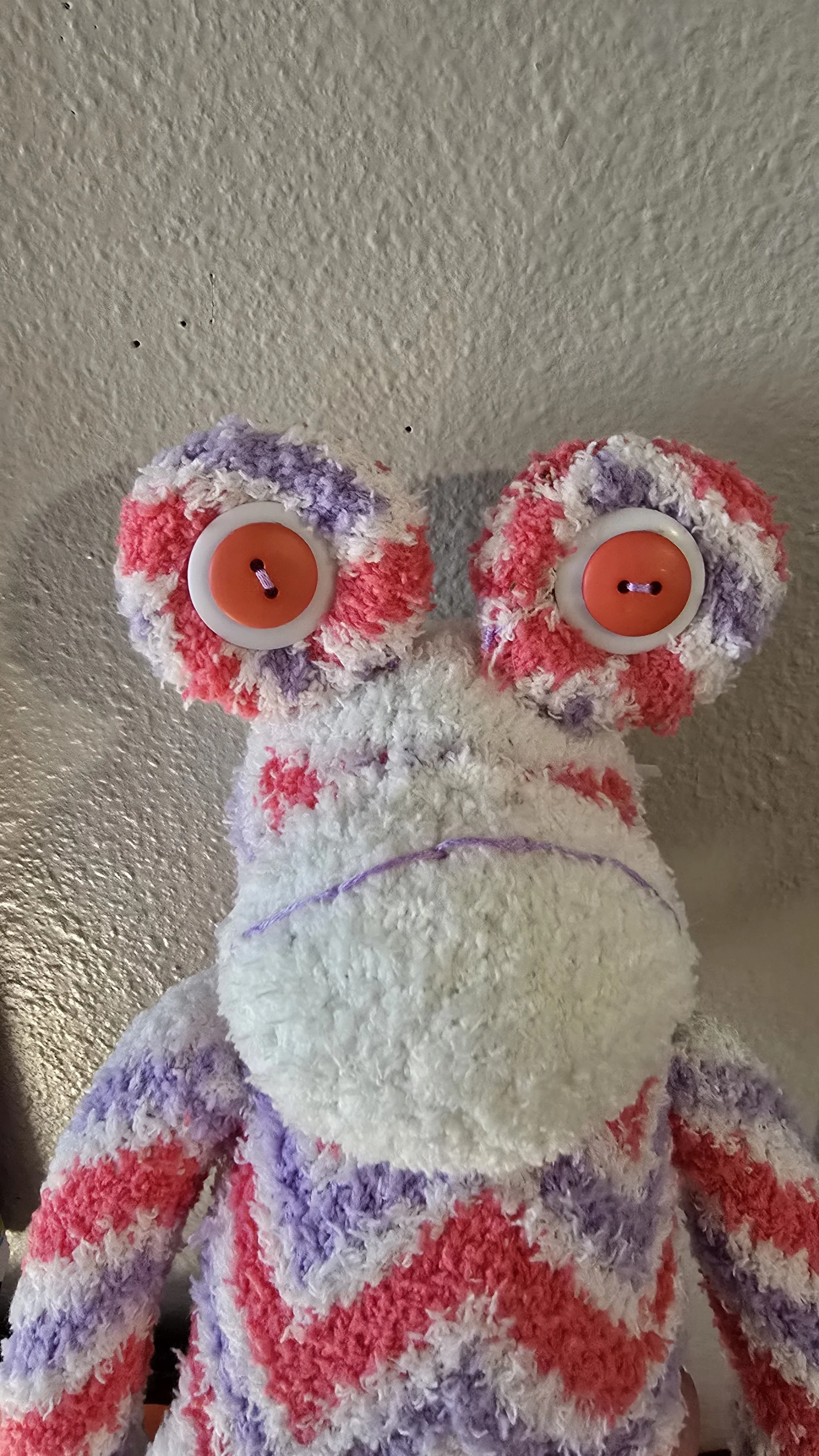 14" Coral Lilac Sock Frog