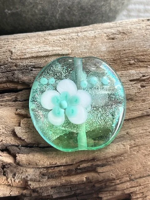 AQUA BLOSSOM FOCAL BEAD