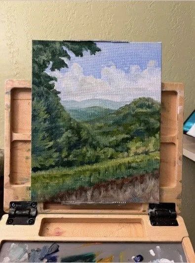 "Clouds for Dad" BRAHM Plein Air Festival, 2025. SOLD.