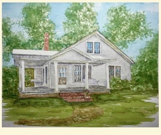 'Old Home Place' watercolor. Private collection.