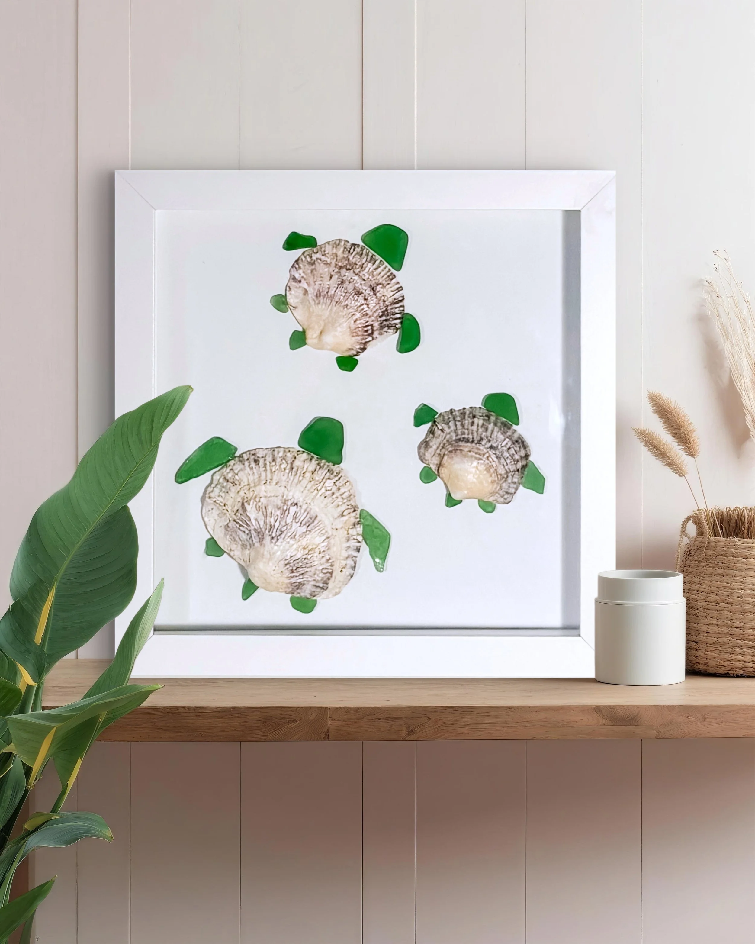 Sea Turtle Sea Glass Mosaic