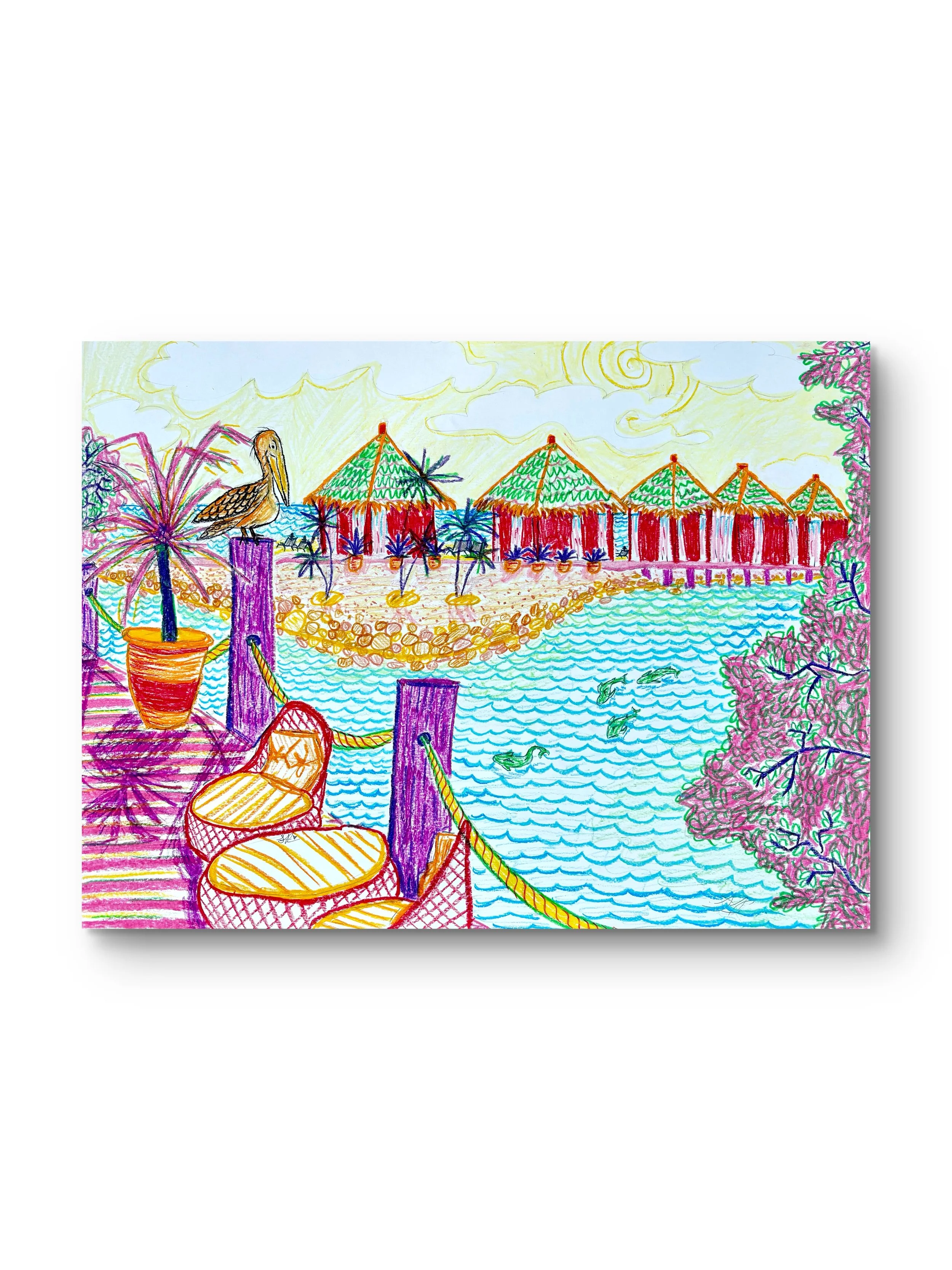 "Flamingo Beach" Fine Art Print