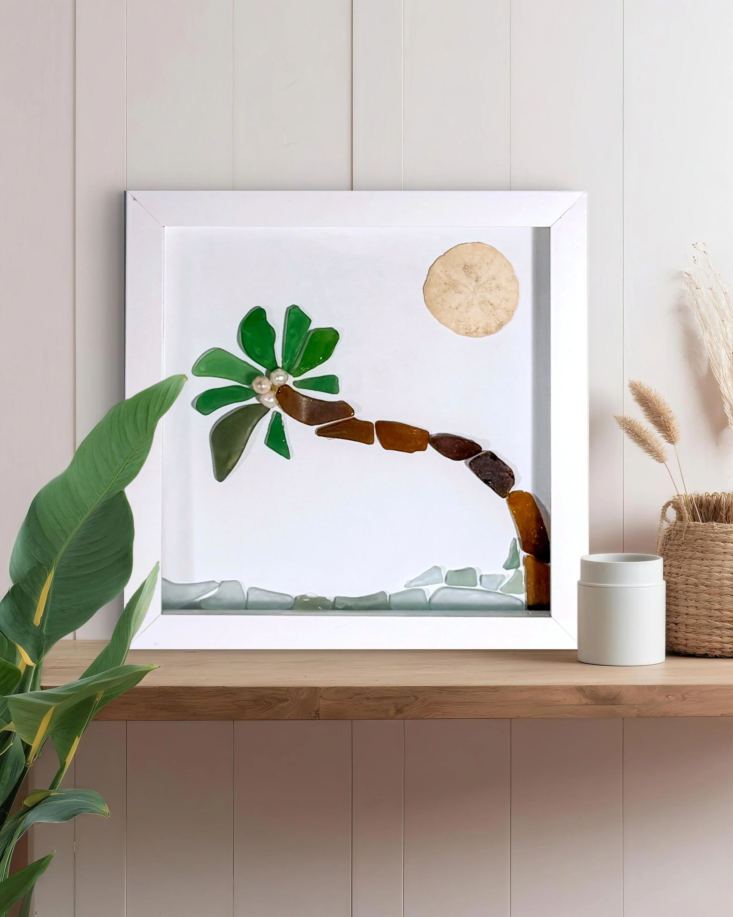 Palm Tree Sea Glass Mosaic