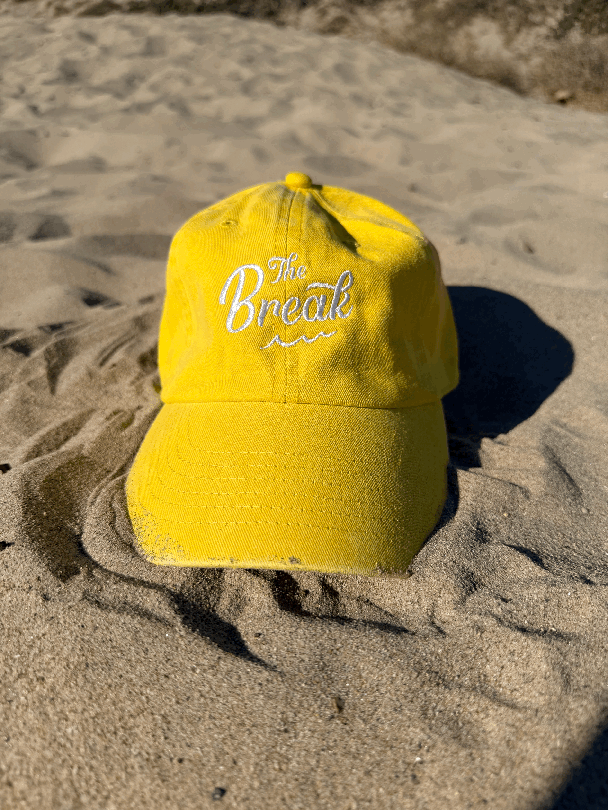 Pigment Dyed Baseball Caps with Embroidery: Soleil Yellow