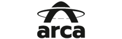 Arca logo with globe icon.