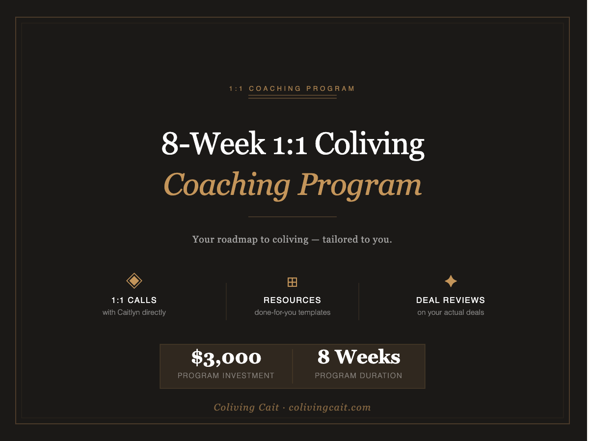 8-Week 1:1 Coliving Coaching Program with Caitlyn
