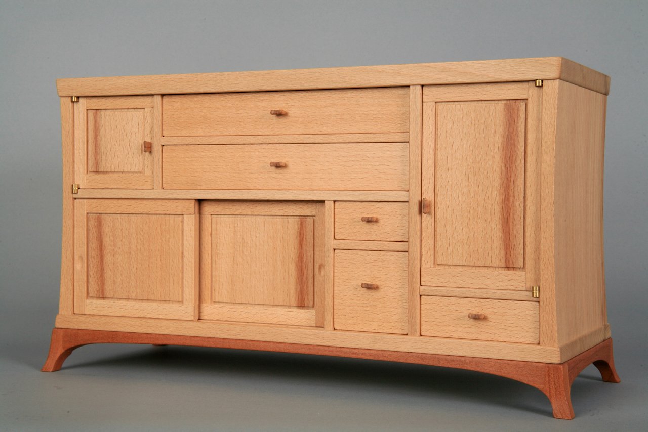 6" deep, 15" wide, 8" tall.

Beech, Spanish Cedar, Douglas Fir, Red Cabreuva