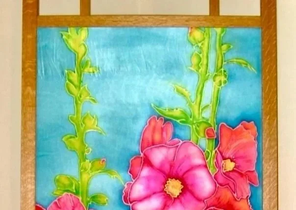 Hollyhocks Screen