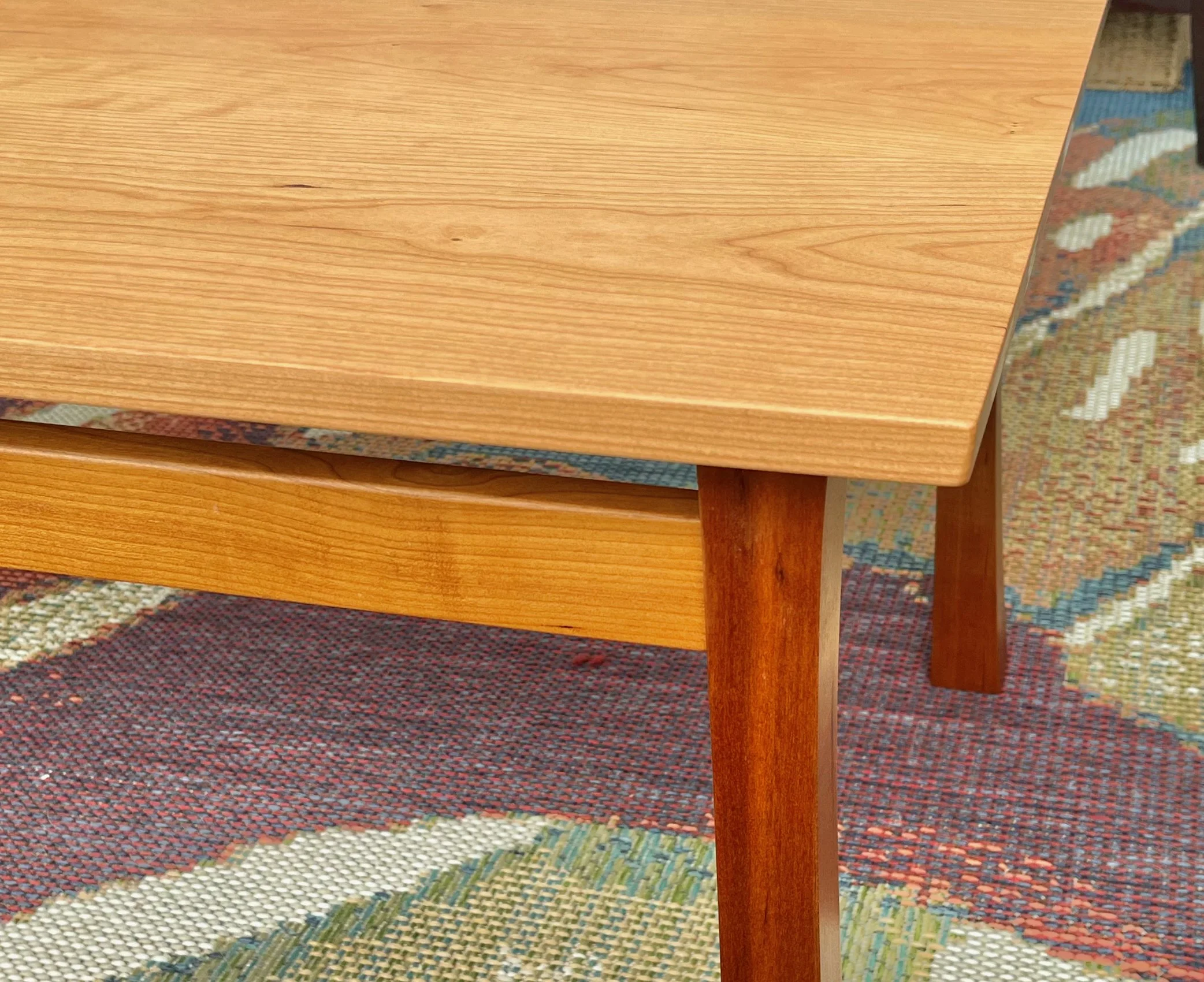 This one has a story.  I started and almost finished this in 2010.  Then I had to put it on hold, we moved country, and I never finished it until 2026 when I built a new top.  That's why the top is so much lighter than the base.  Over time the top wi