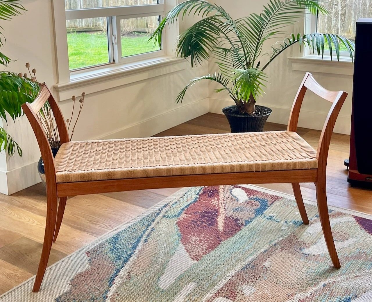 Barbadian Bench - Yellow Narra, Danish Cord