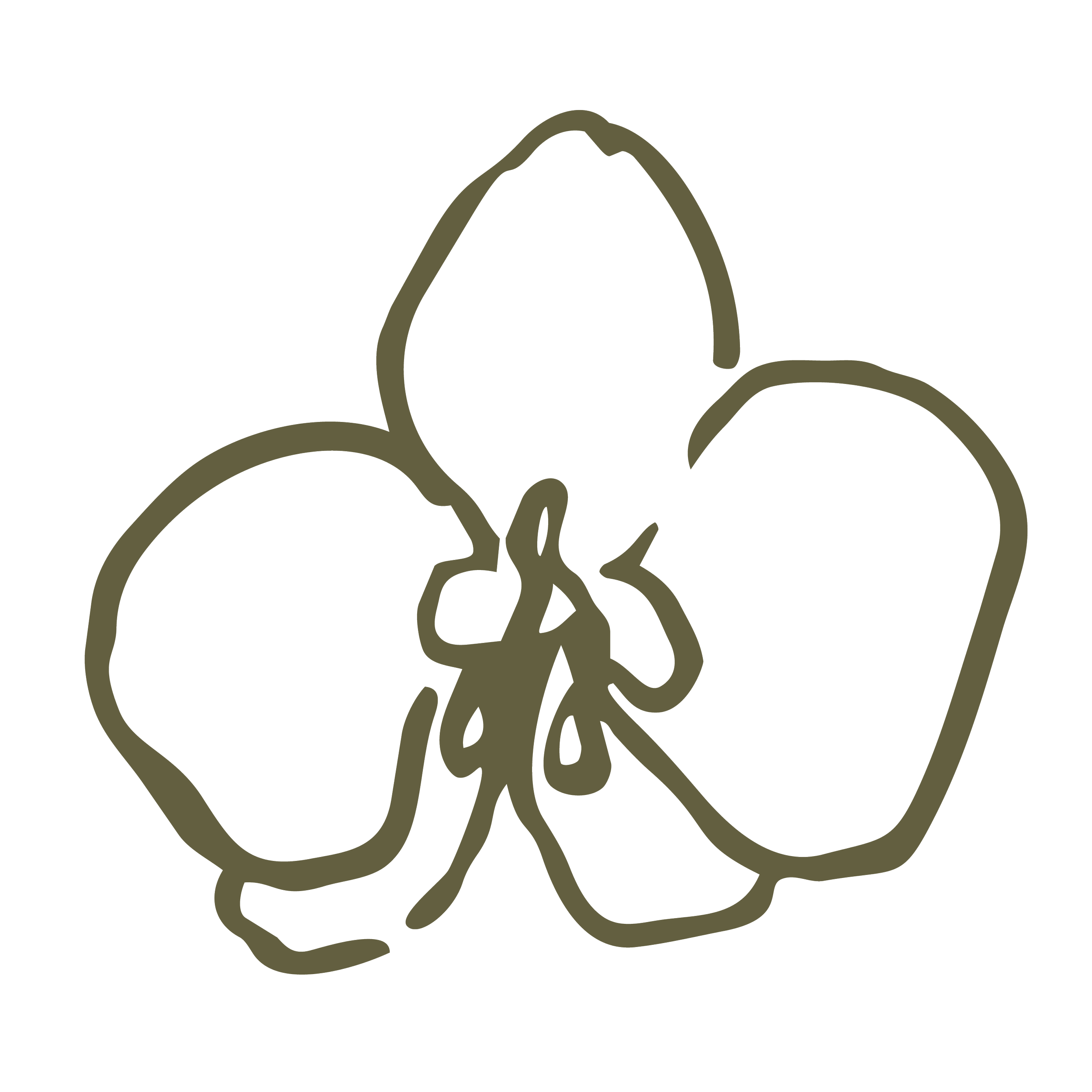 Stylized line drawing of a skull surrounded by circular lines.
