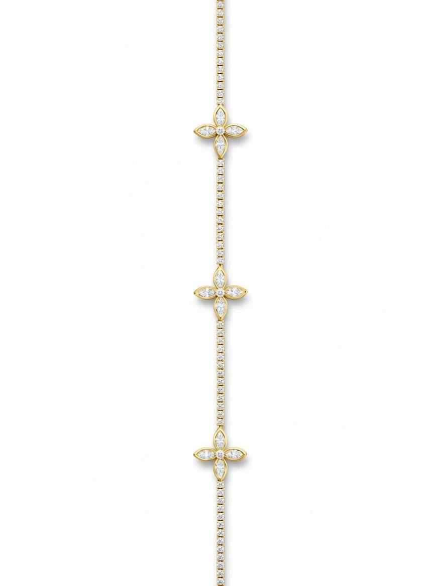 Diamond Studded Tennis Bracelet