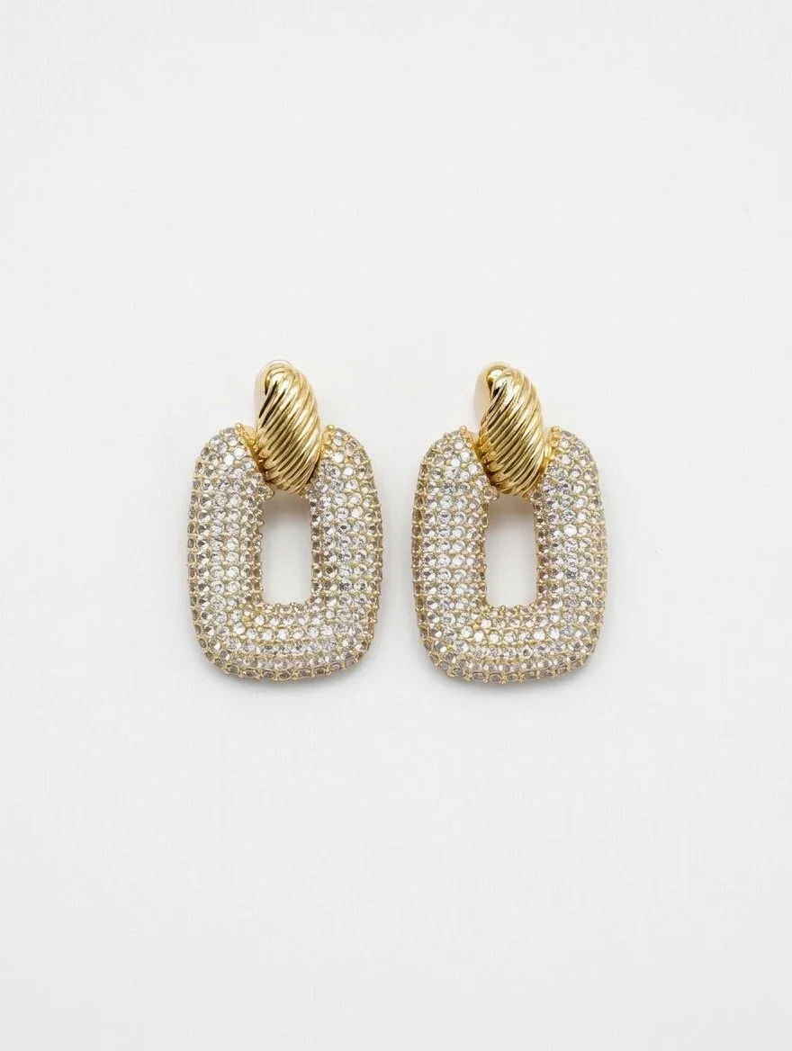 Diamond studded playa earrings