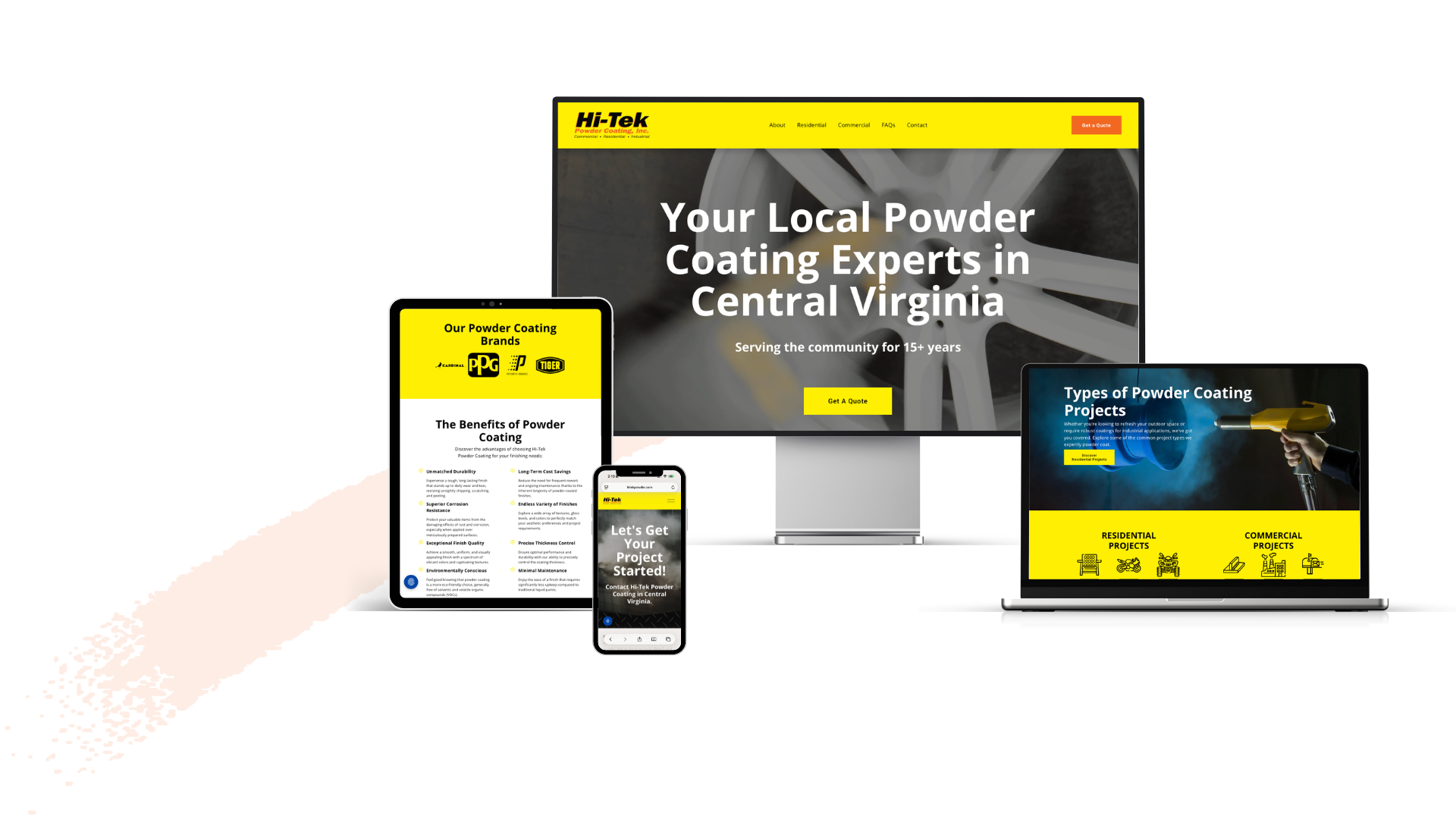 Hi-Tek Powder Coating Goes from a Facebook Page to a Full Online Presence