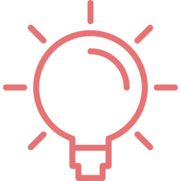 Lightbulb icon with rays