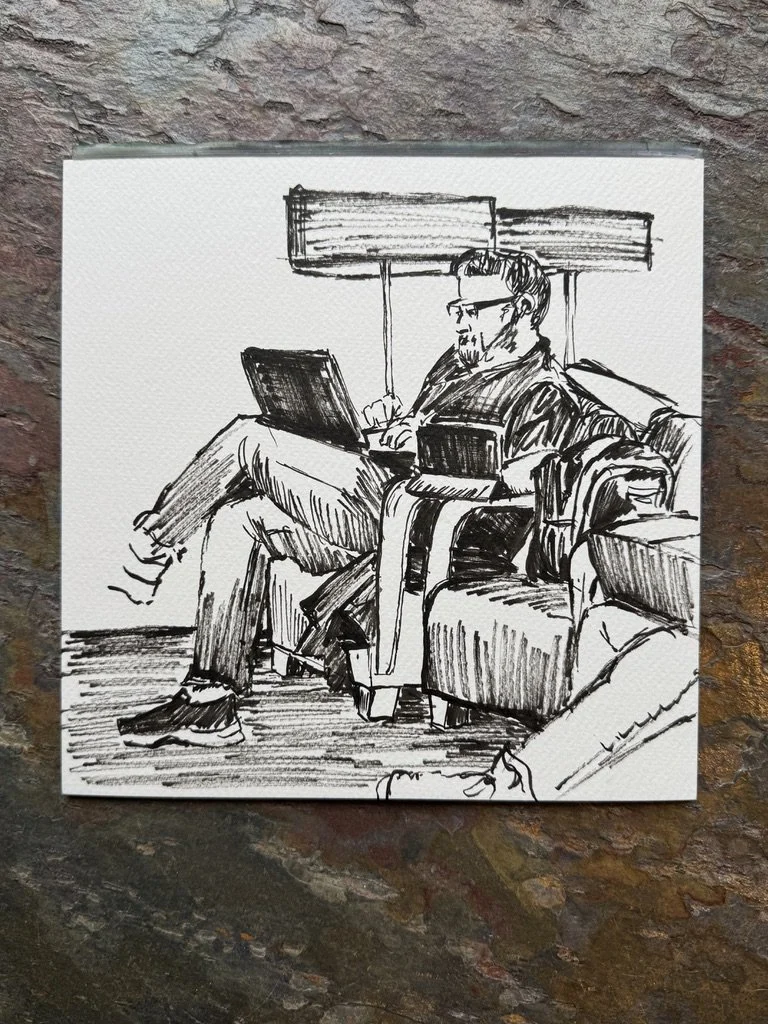 Man at the Sammamish Library