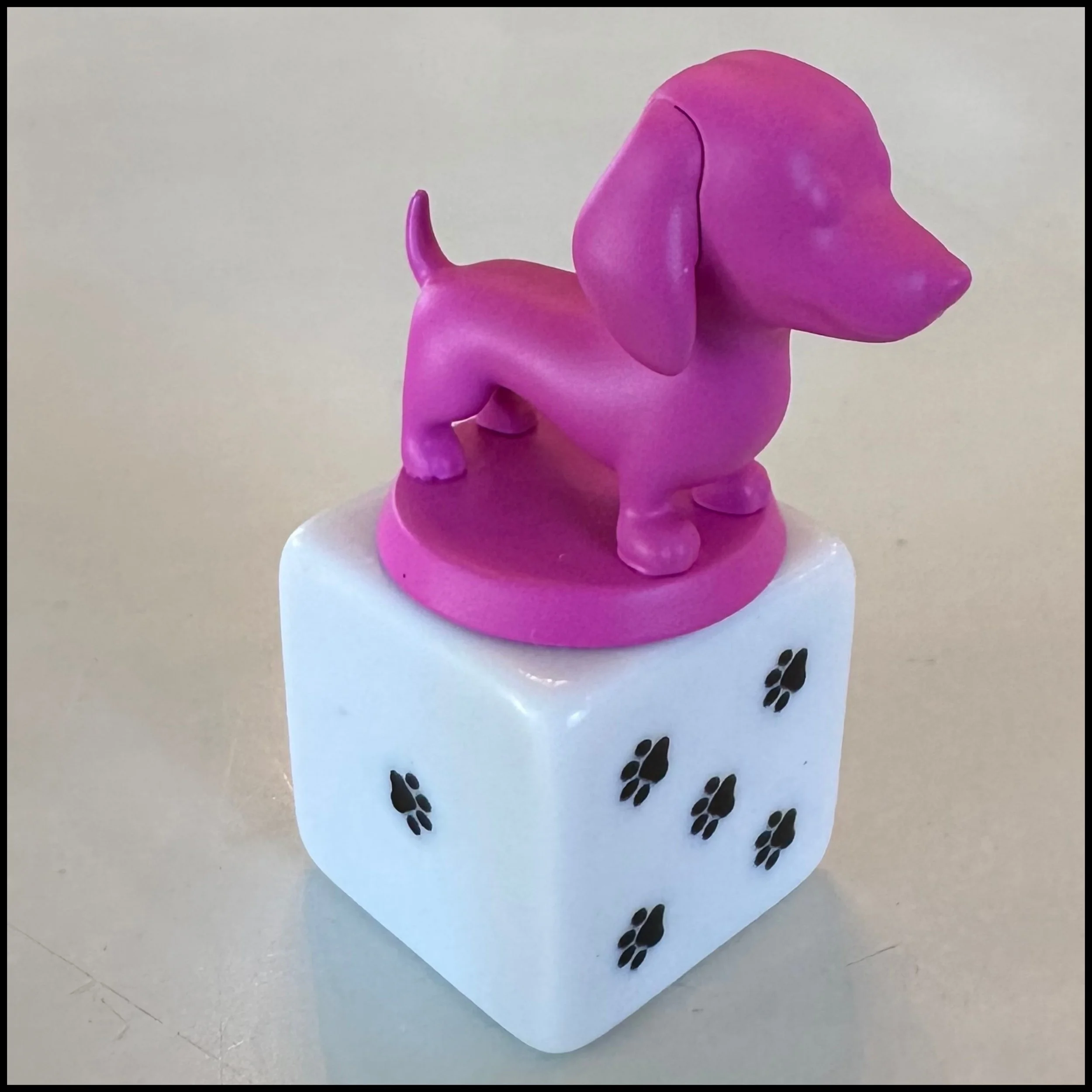 Dog Park pink dog token