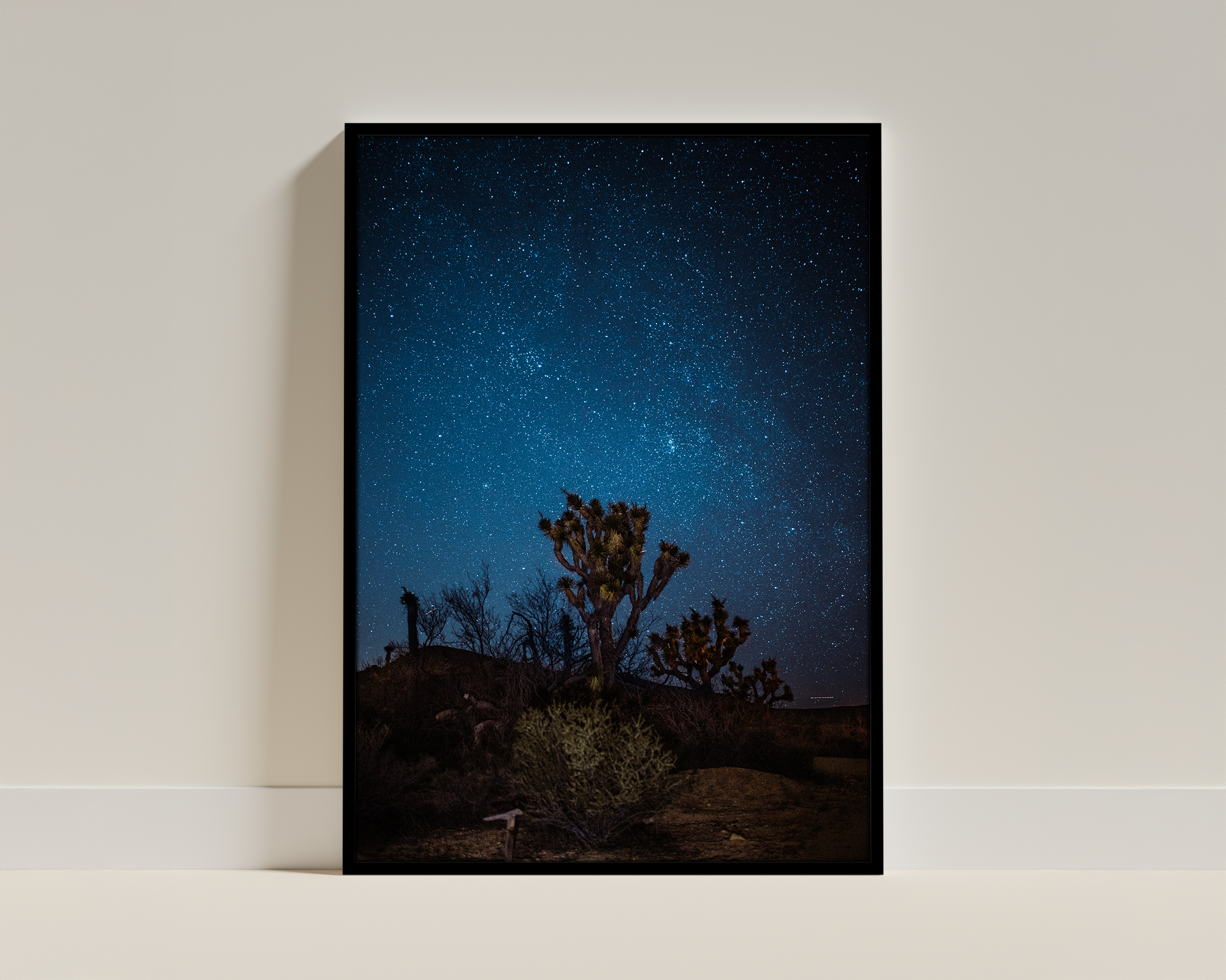 Blue Starry Night Sky – Celestial Framed Wall Art