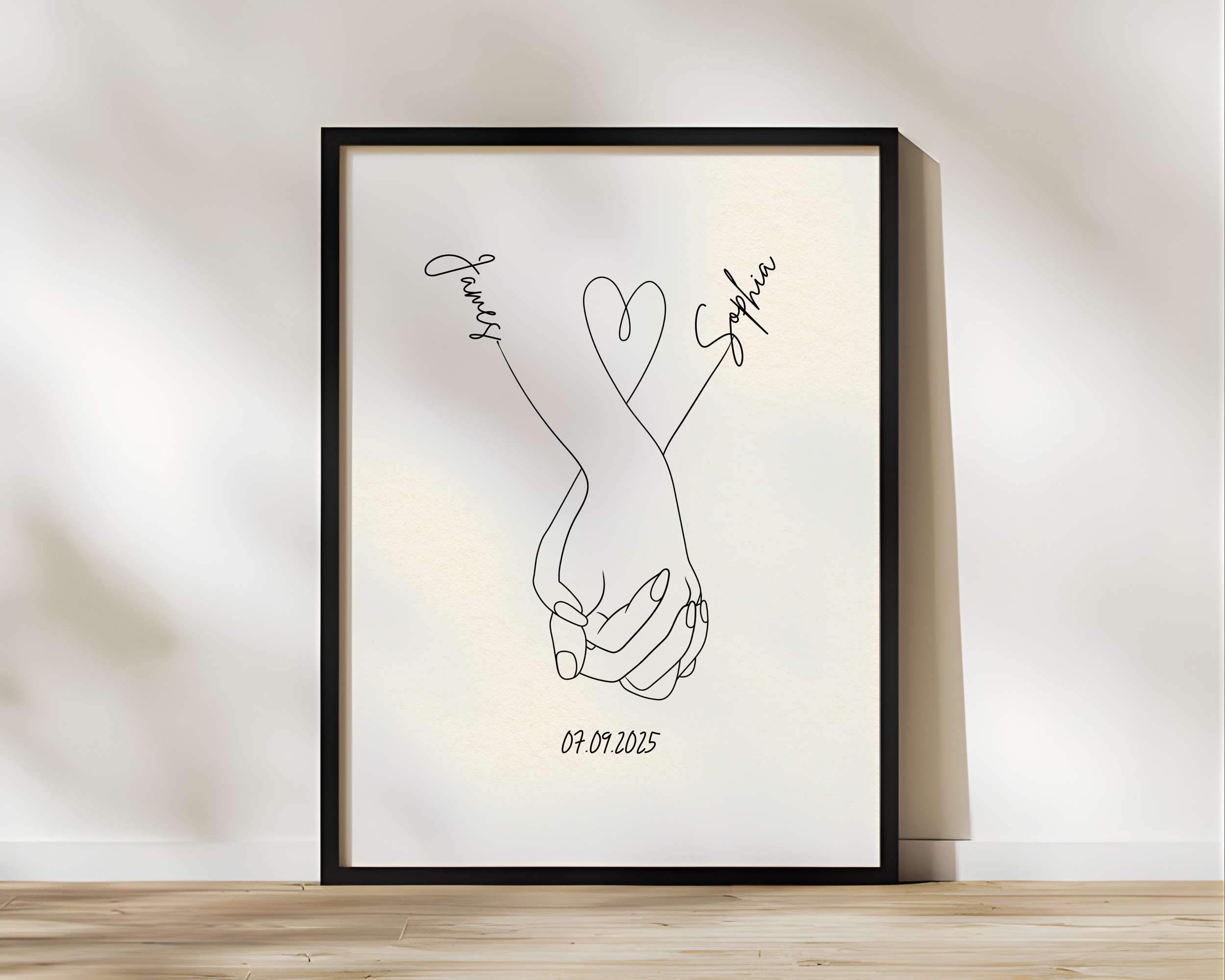 Custom Names & Date Framed Poster