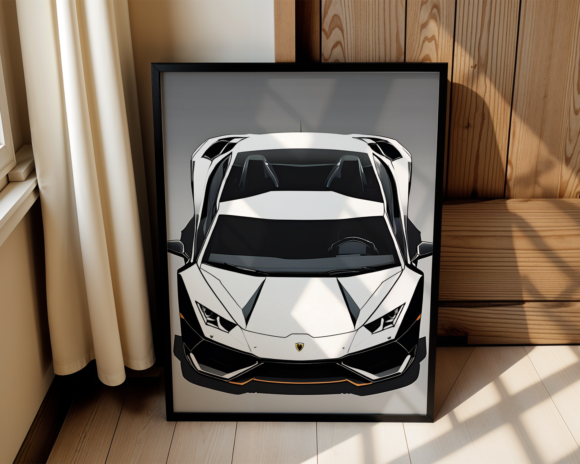 Lamborgini Huracan Sketch Framed Art