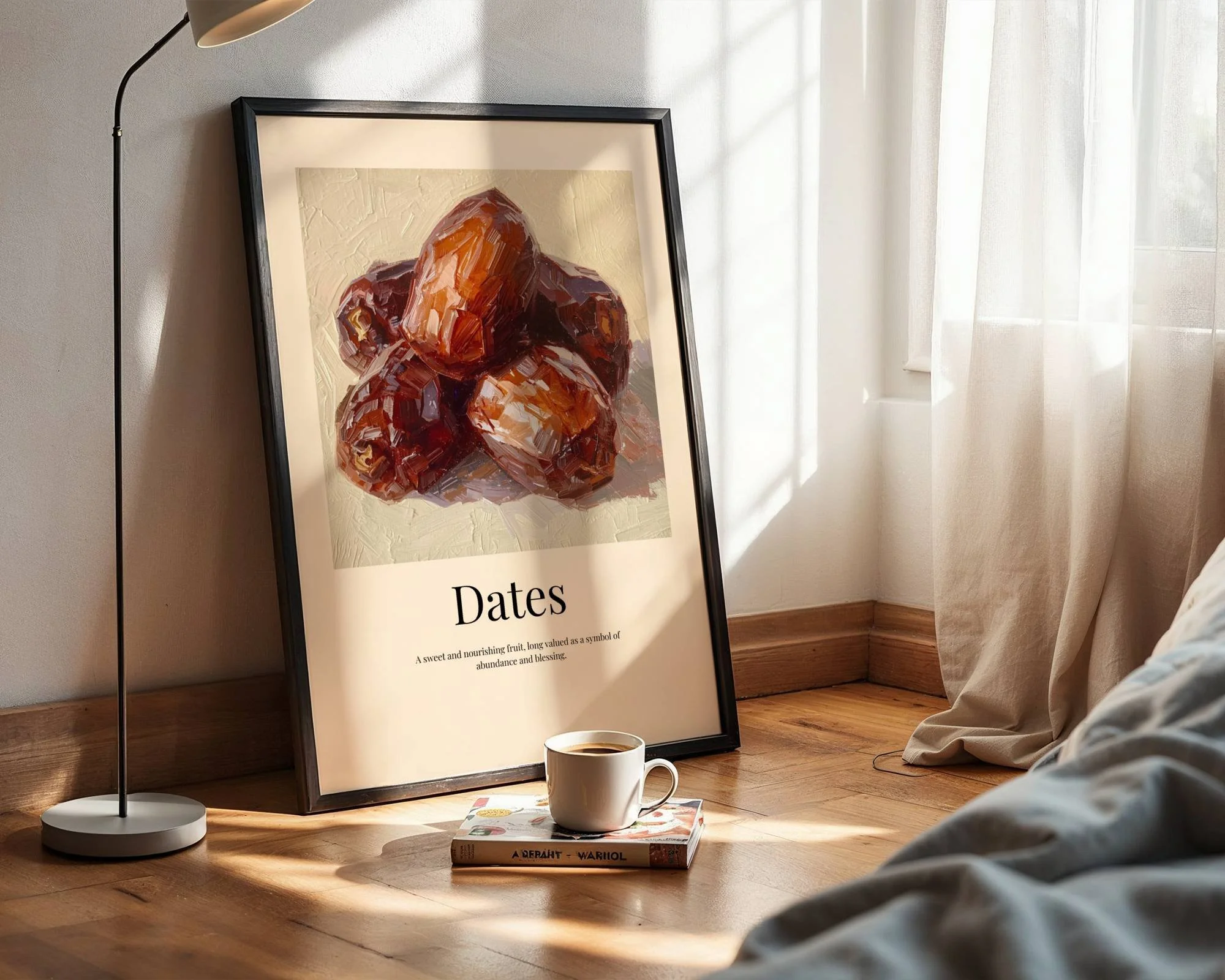 Dates Art Print – Minimalist Nature Wall Decor