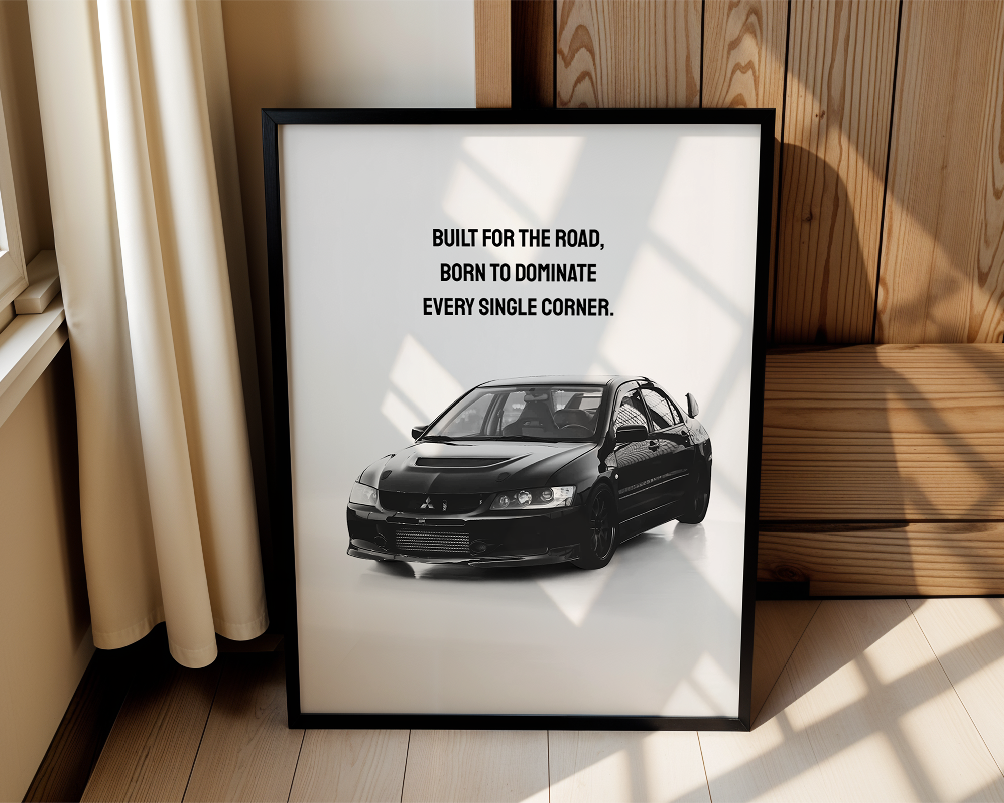 Mitsubishi EVO 9 – Modern Framed Automotive Poster