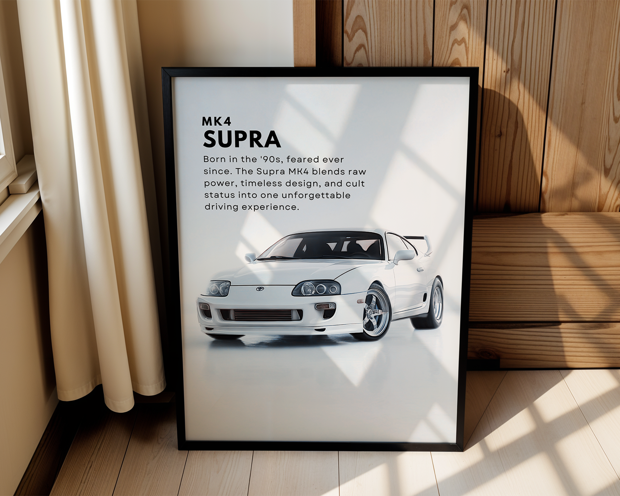 Toyota Supra Power – Modern Framed Automotive Poster