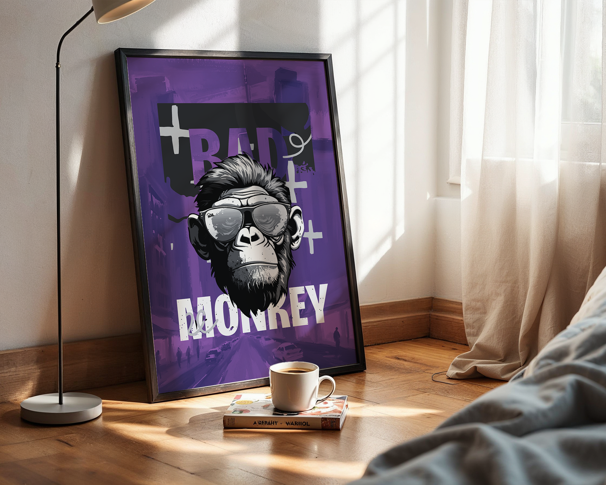 Bad Monkey Modern Framed Art