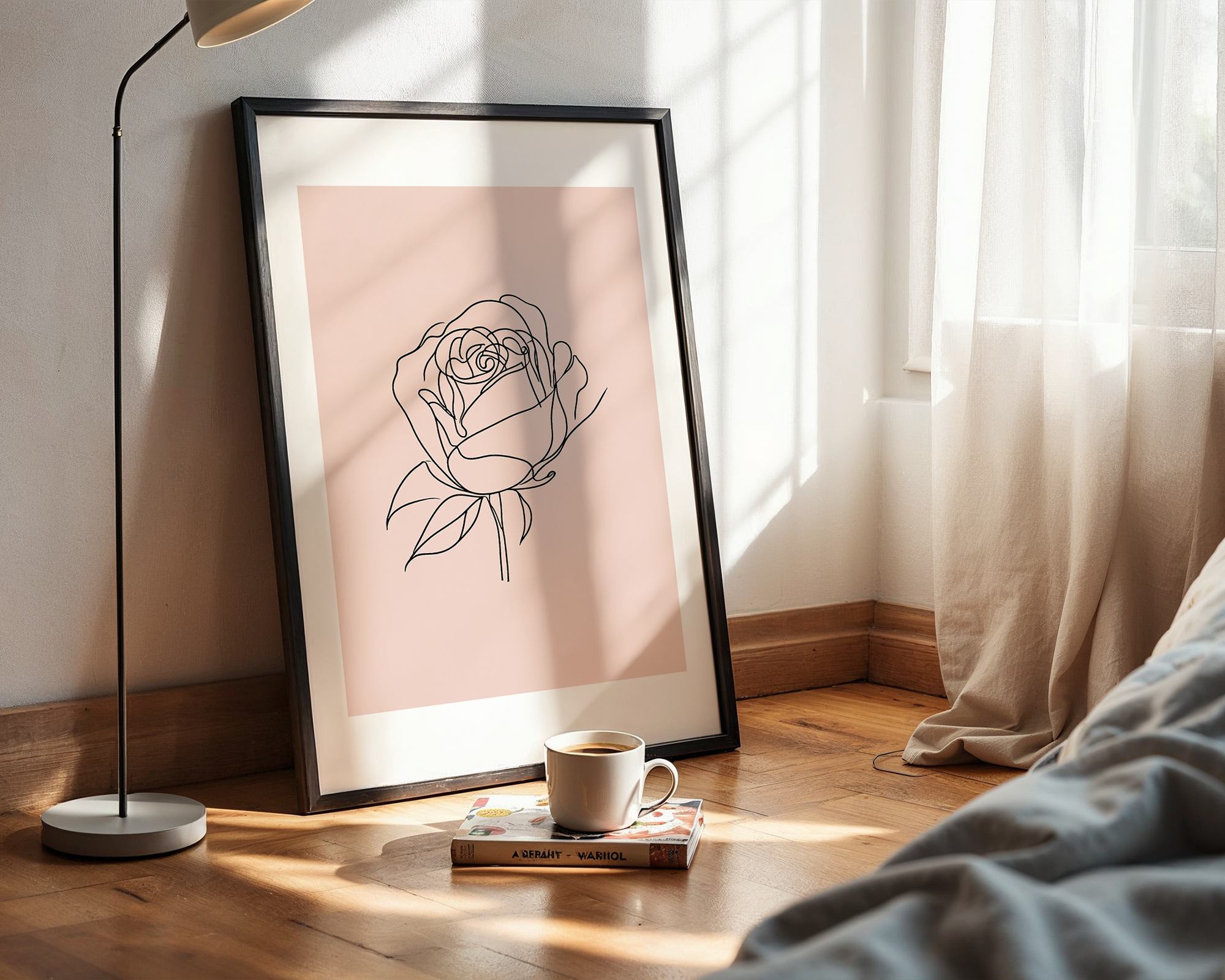 Whispering Rose - Modern Framed Art