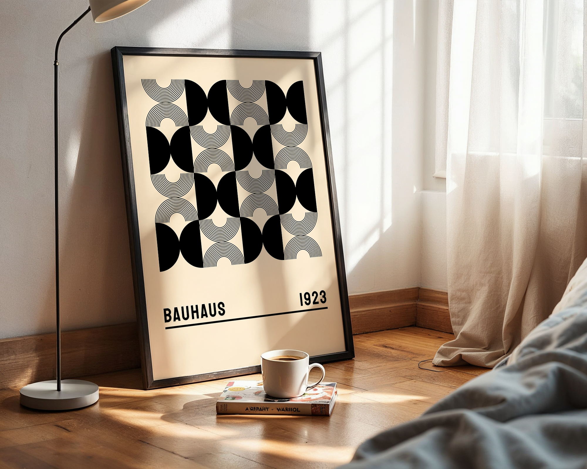 Art Deco–Inspired Abstract Poster – Geometric Bauhaus Design
