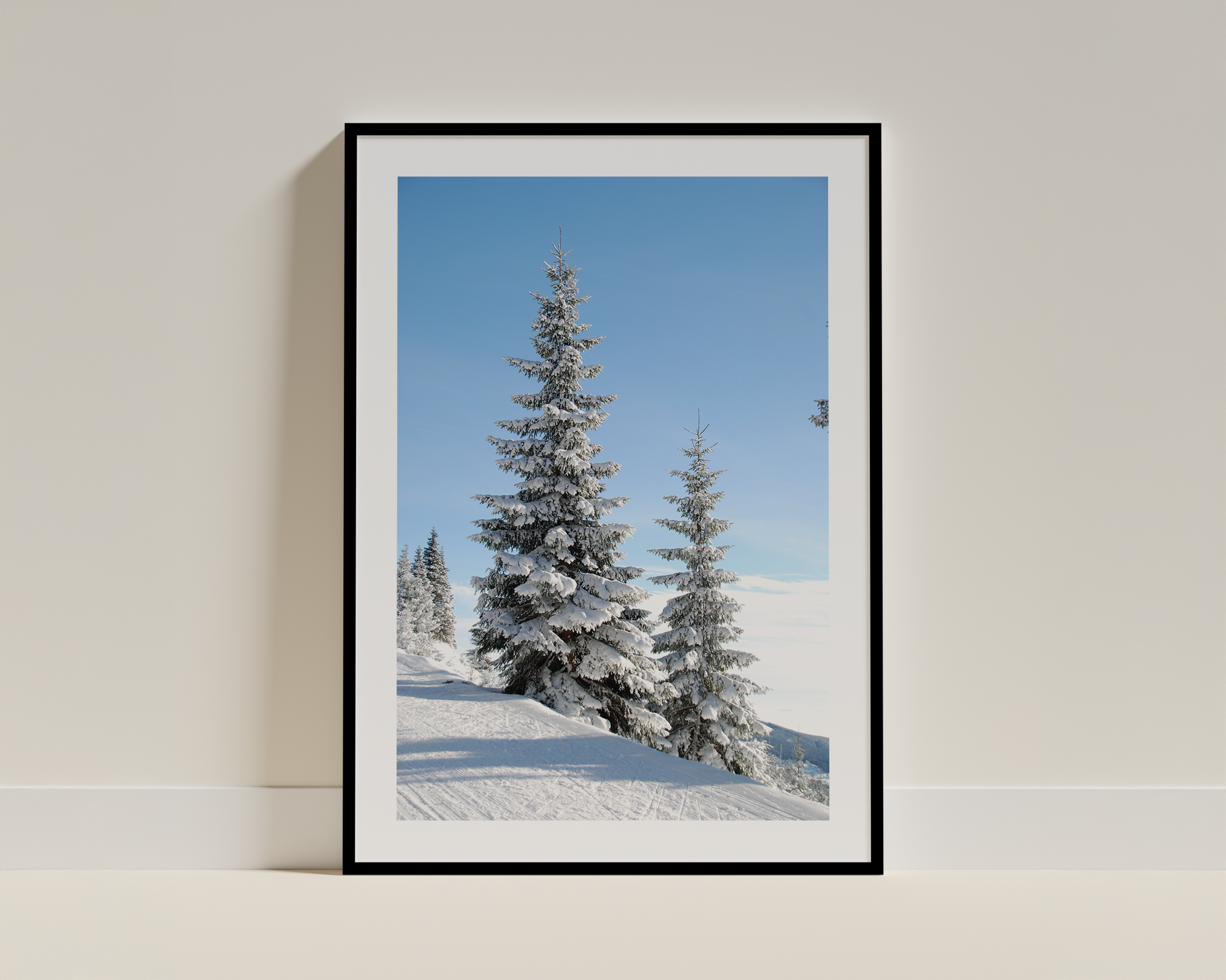 Peaceful Snow Day – Framed Alpine Landscape Photography Print