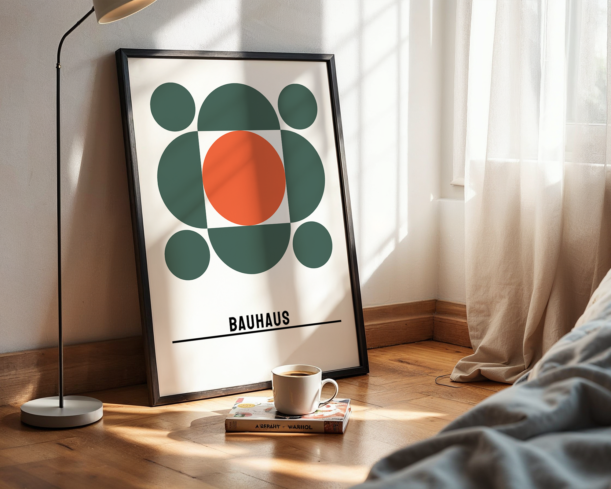 Structured Art Wall Print – Mid-Century Abstract Geometry