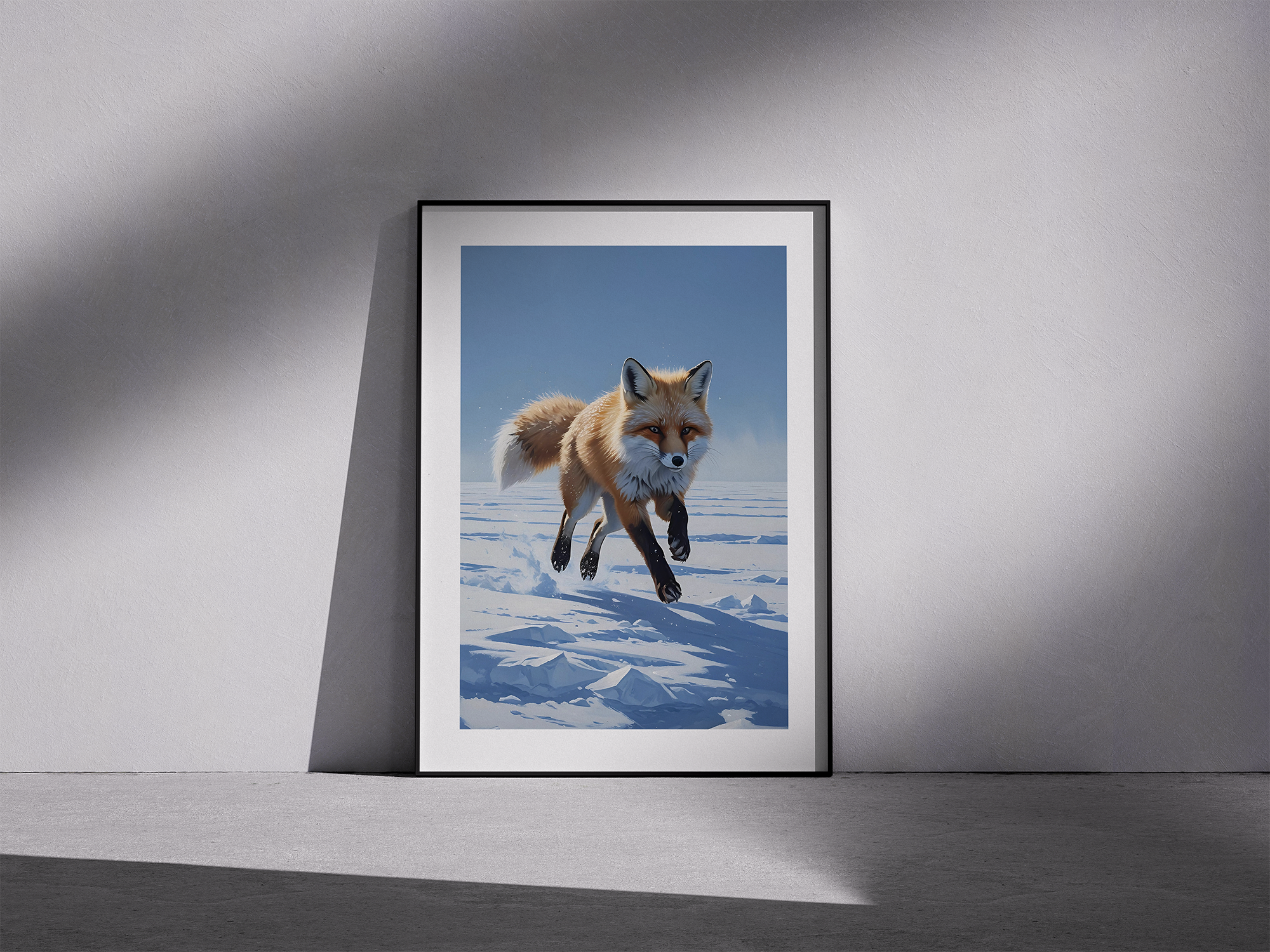 Frozen Leap – Stunning Arctic Fox Dashing Through The Snow