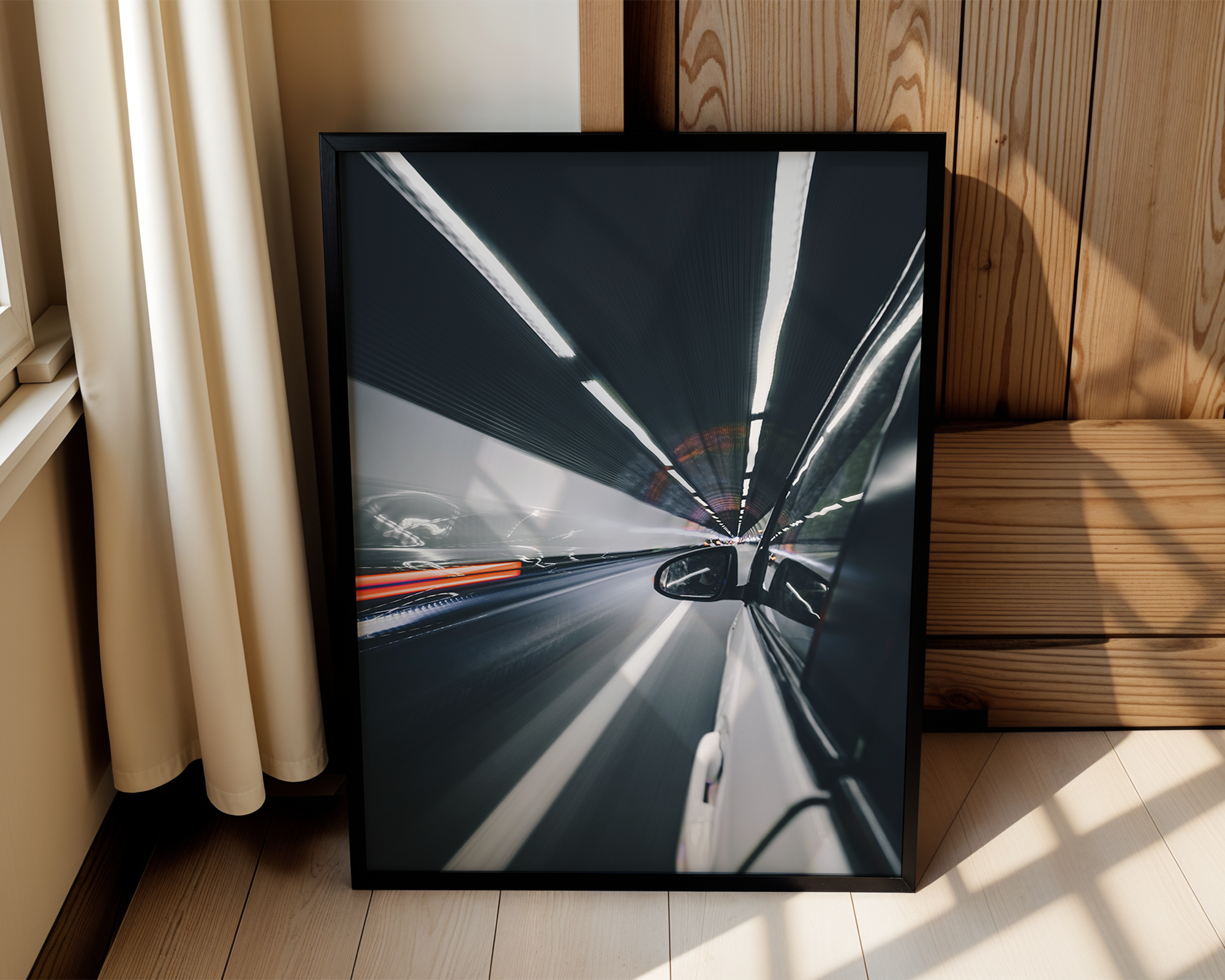 Tunnel Speed Motion Poster – Night Cruse Drive Wall Art