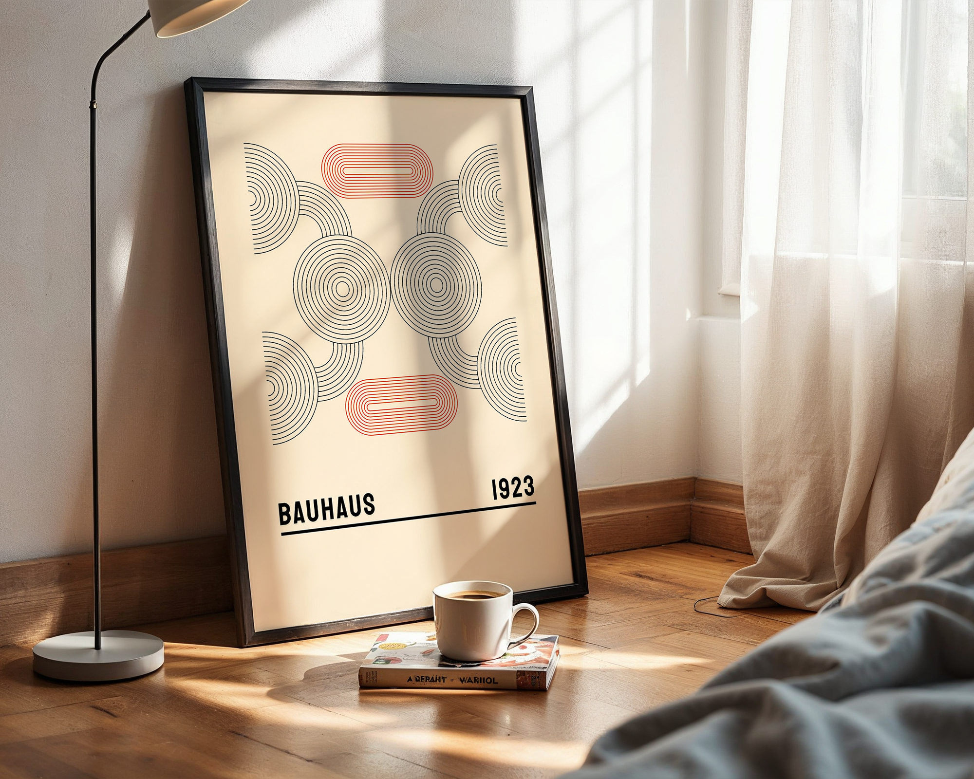 Modern Poster Art Print – Bauhaus Abstract Geometry