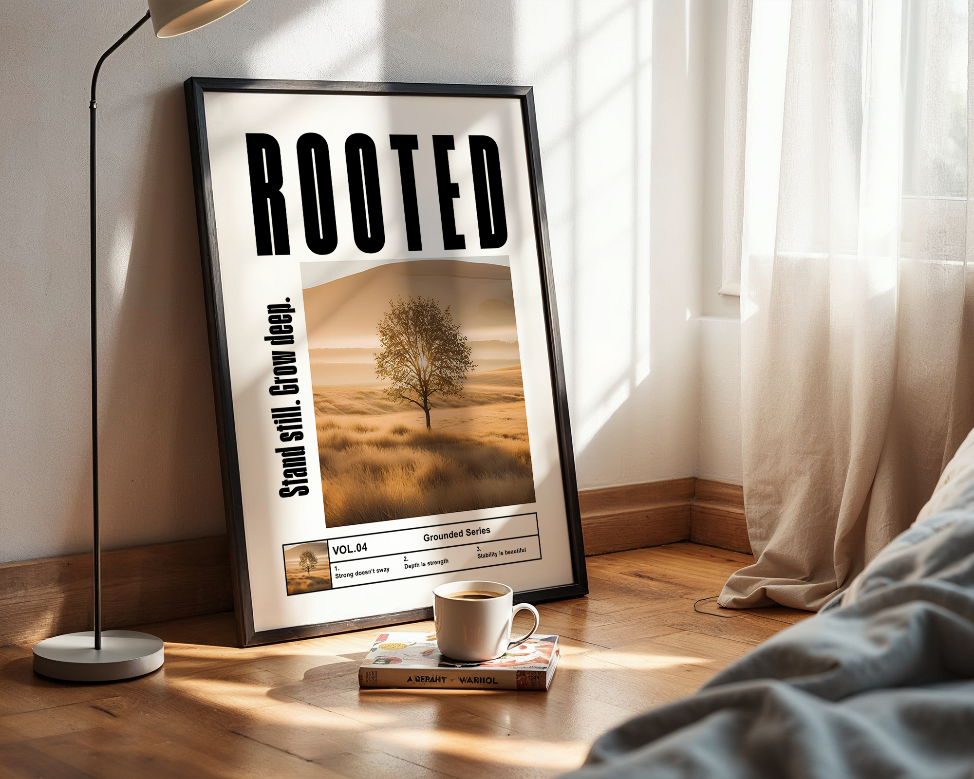 Stand Still – Clean Aesthetic Framed Print - Wall Art Print for Home or Office