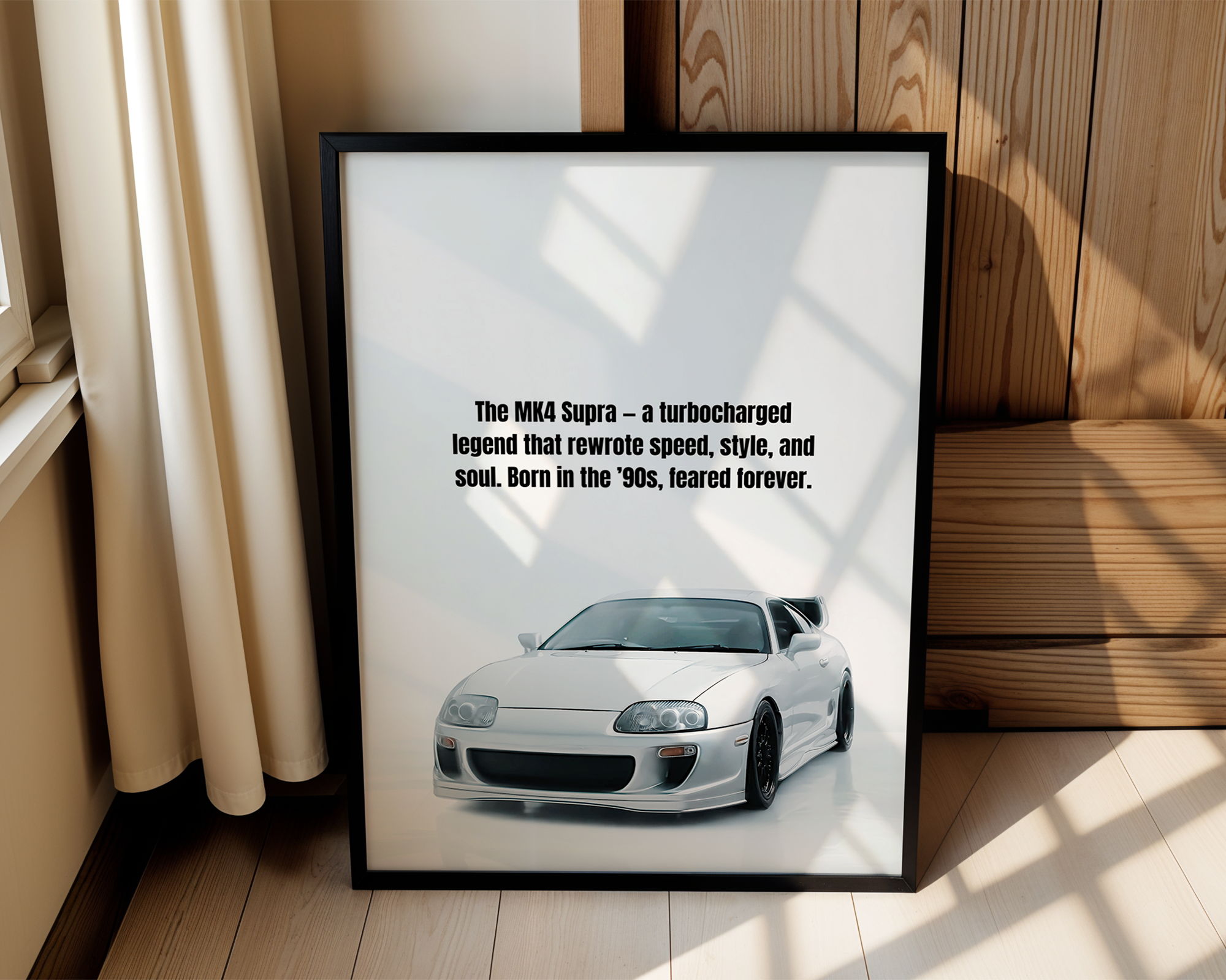 The 90's Beast - MK4 Supra – Modern Framed Automotive Poster