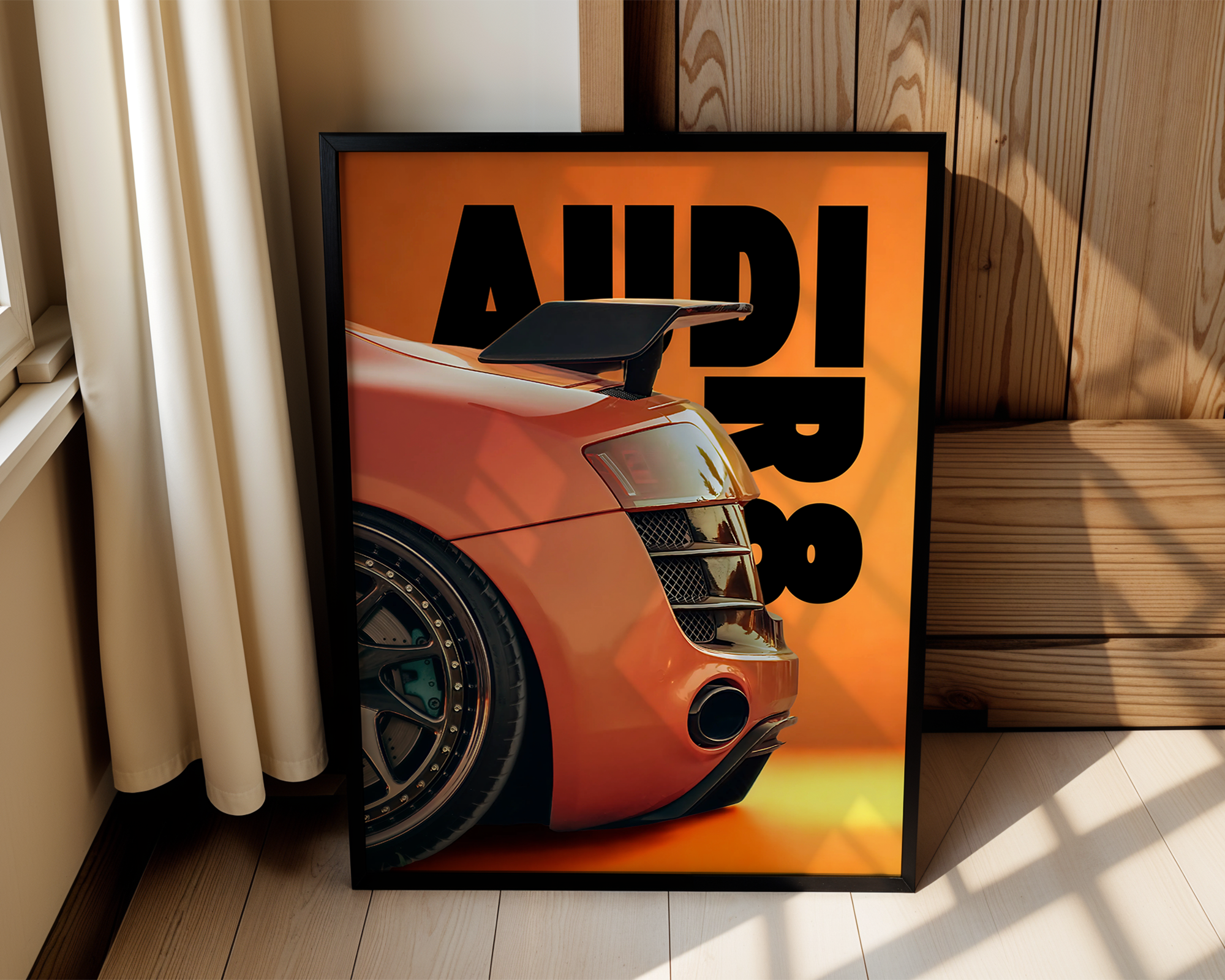 Audi R8 – Modern Framed Automotive Poster – For Car Enthusiast