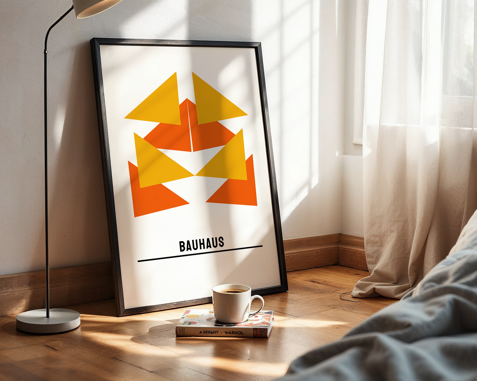Structured Abstract Poster – Clean Geometric Bauhaus Form