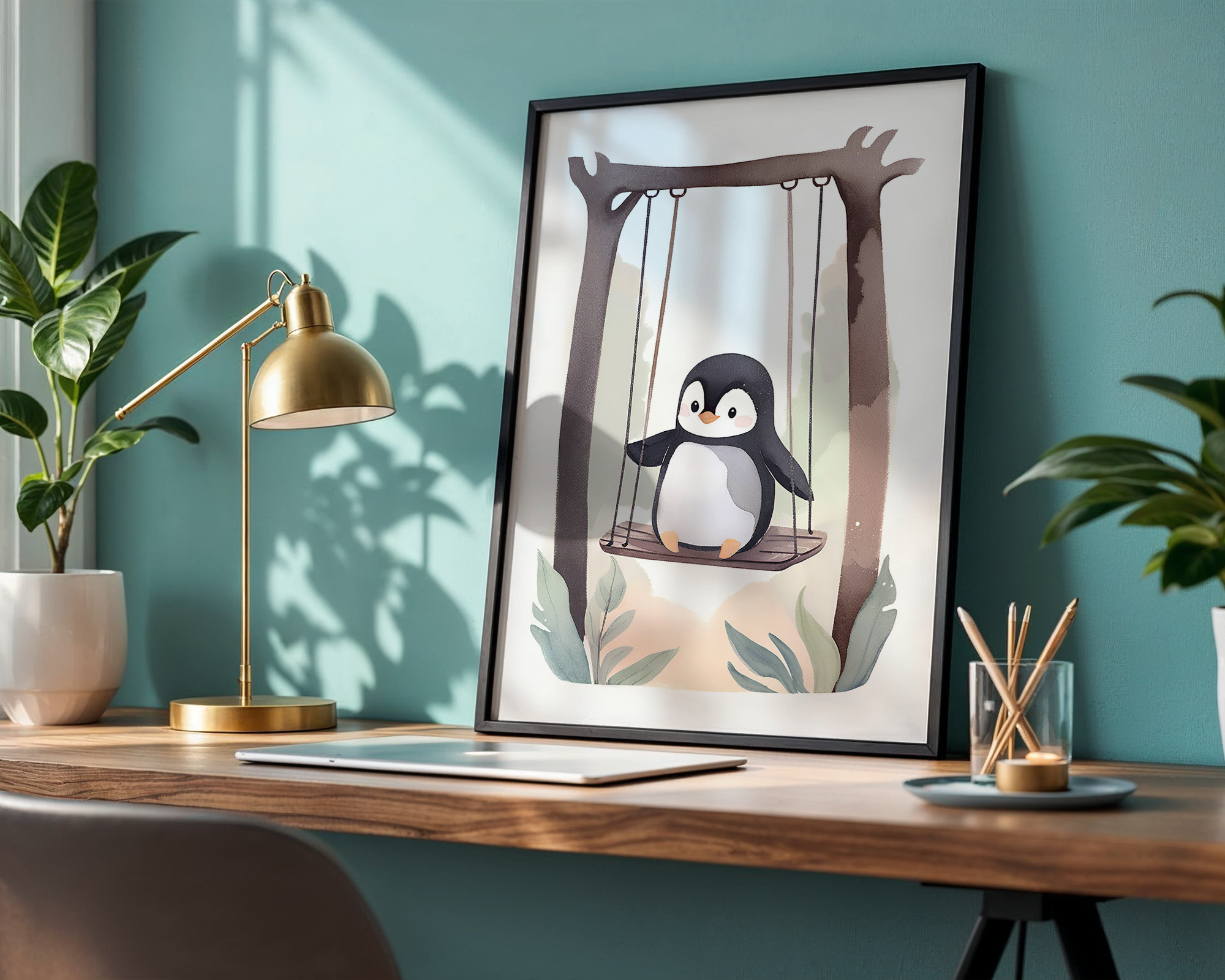 Baby Penguin - Framed Poster