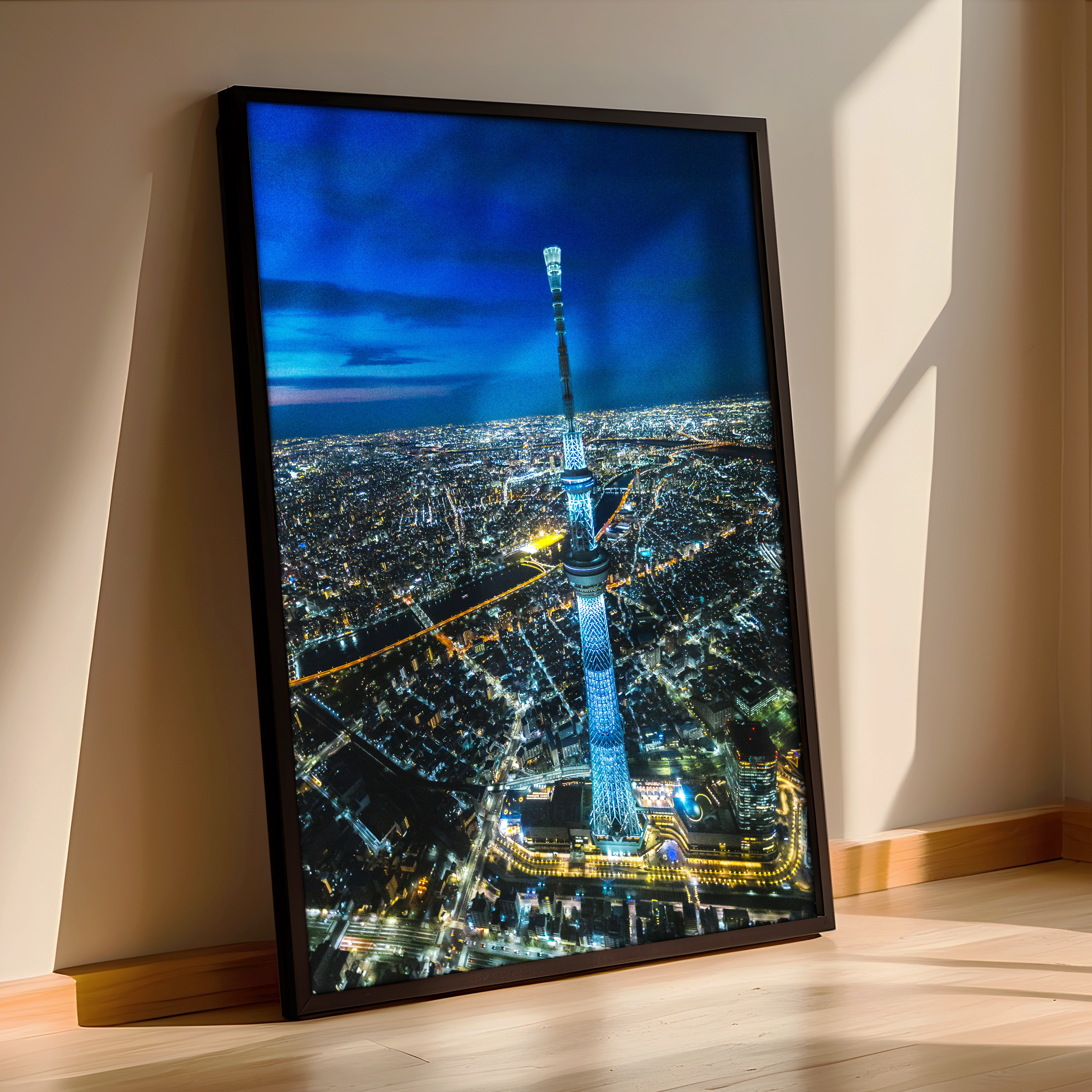 Above Tokyo – Skytree and City Lights Framed Photography Print