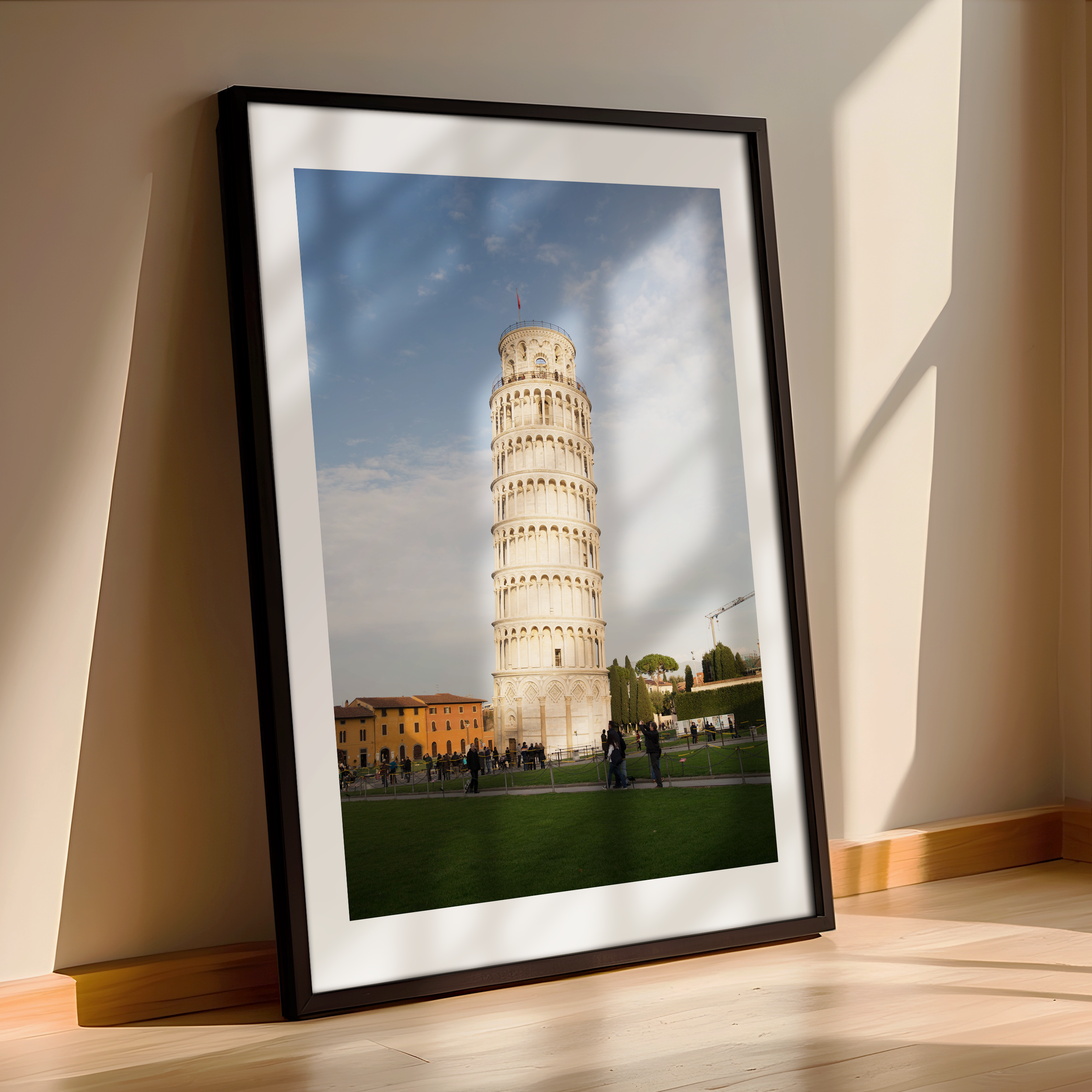 Pisa Landmark Wall Decor – Framed Art Print of Italy's Famous Leaning Tower