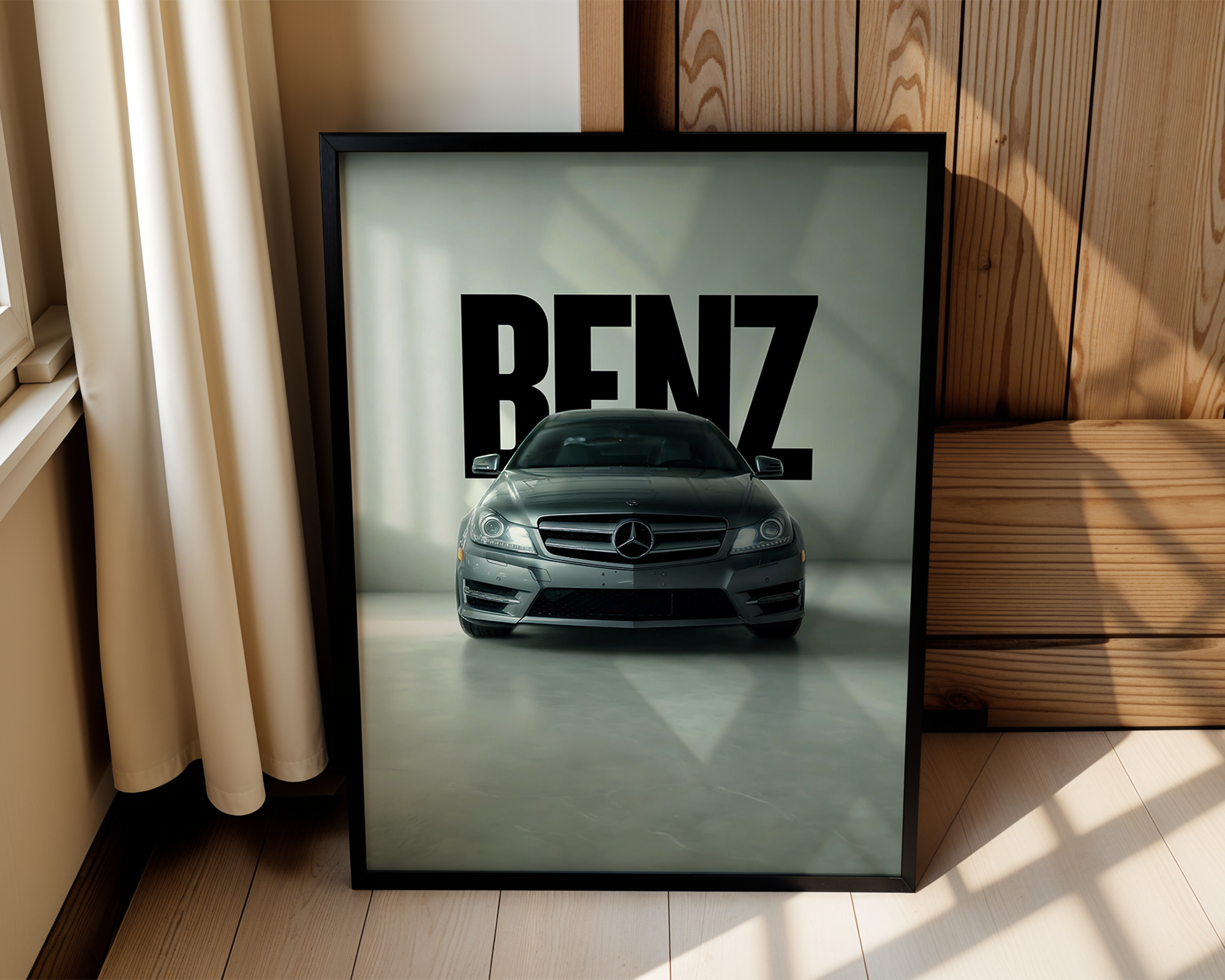 Mercedes-Benz C63 AMG – Modern Framed Automotive Poster