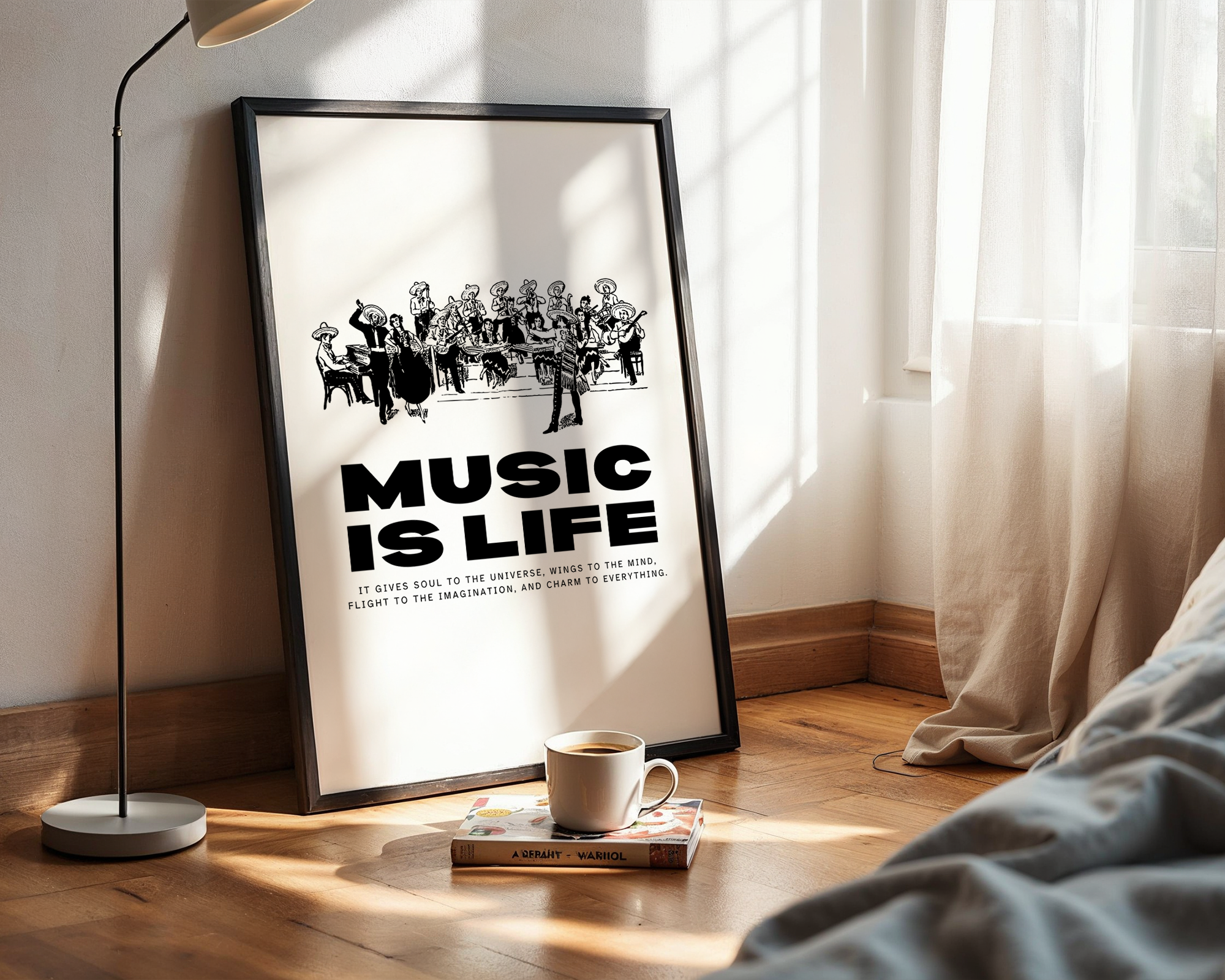 Music is life - Modern Framed Art