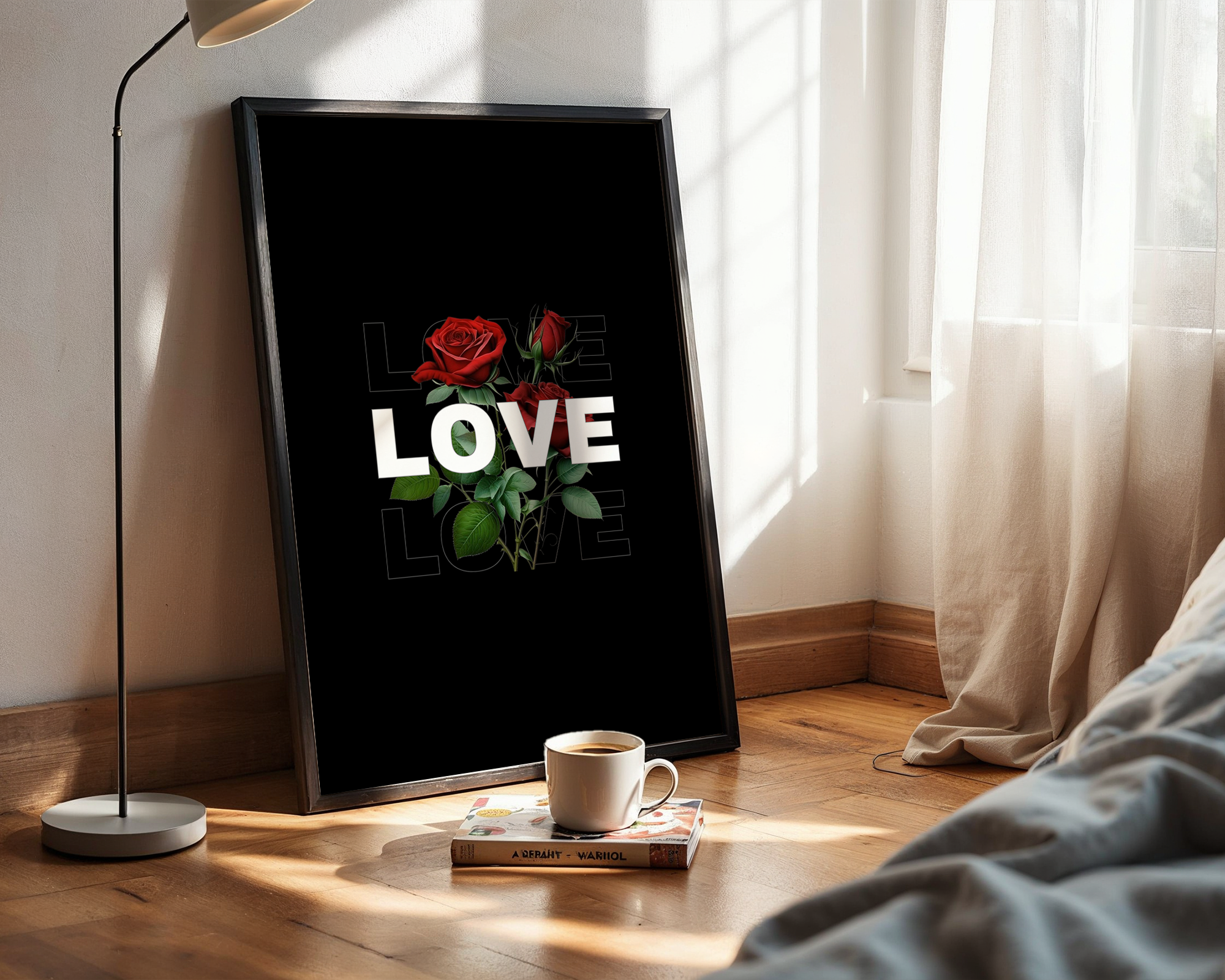 Floral Love - Modern Framed Art
